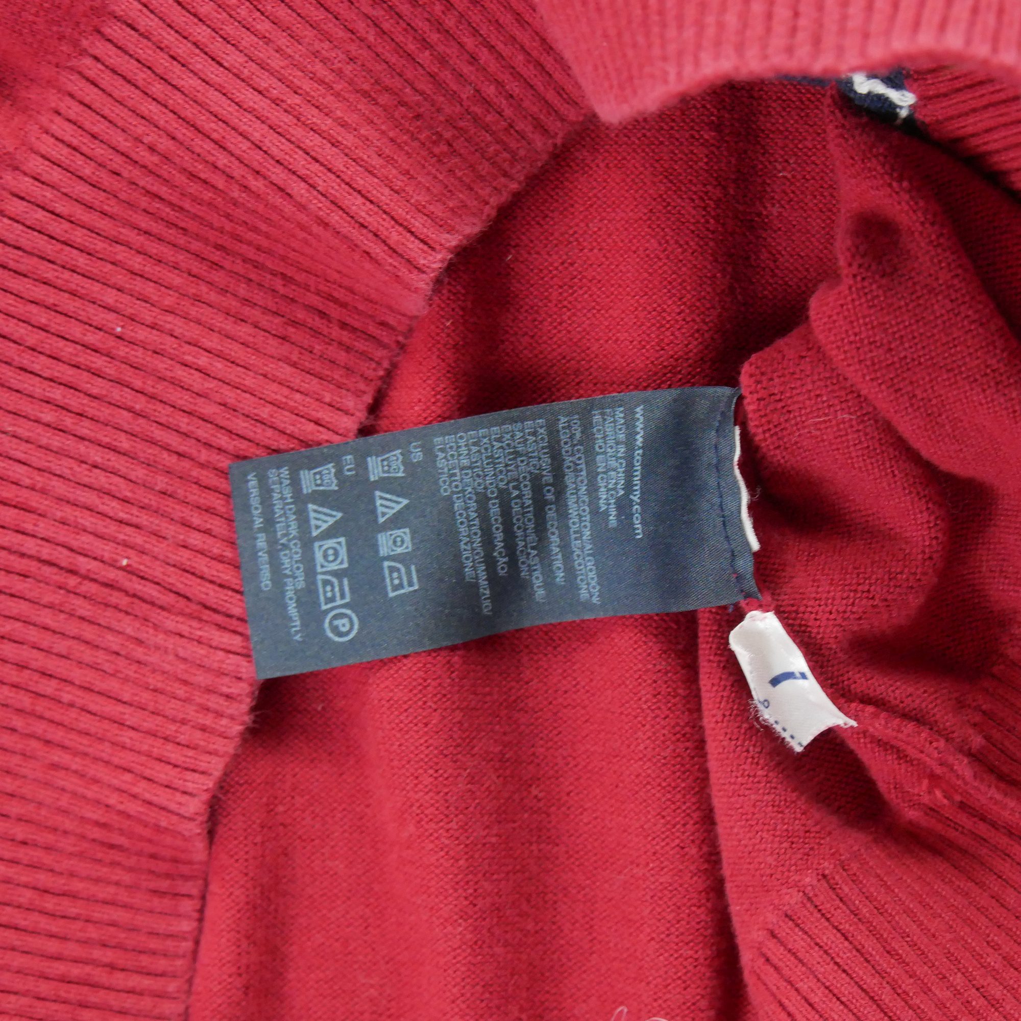 Pull Homme  Col V Rouge 6