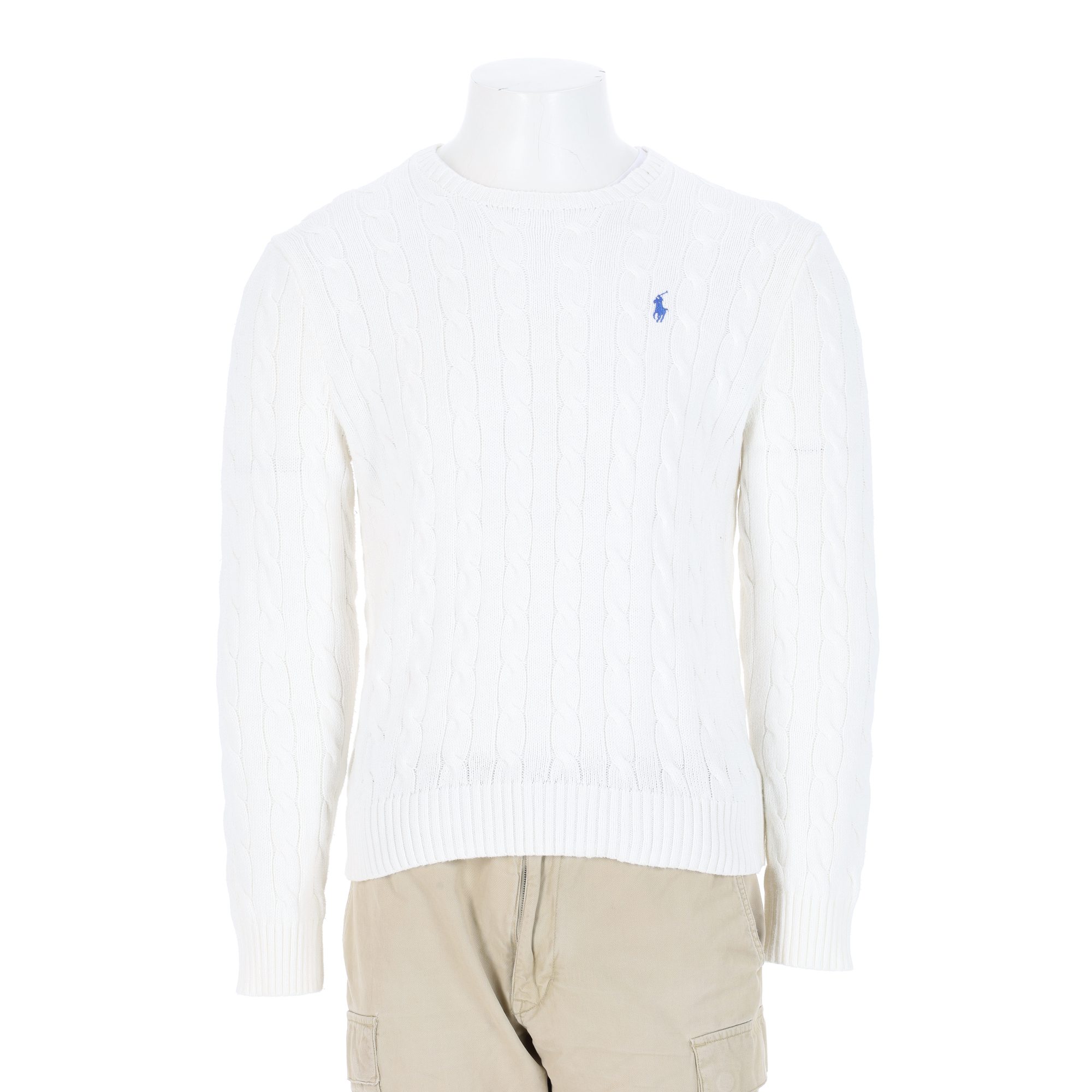 Pull Homme  Cable Knit Blanc 1