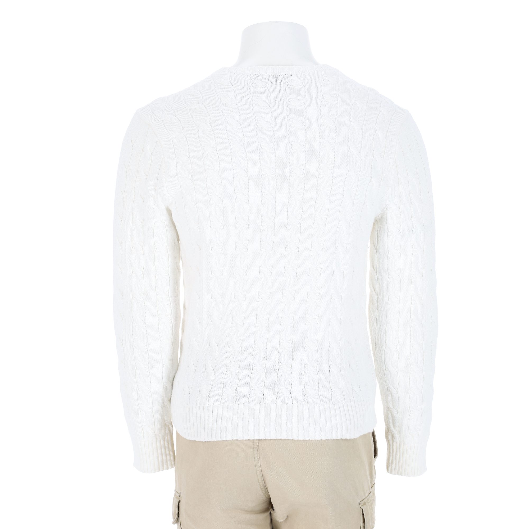 Pull Homme  Cable Knit Blanc 2