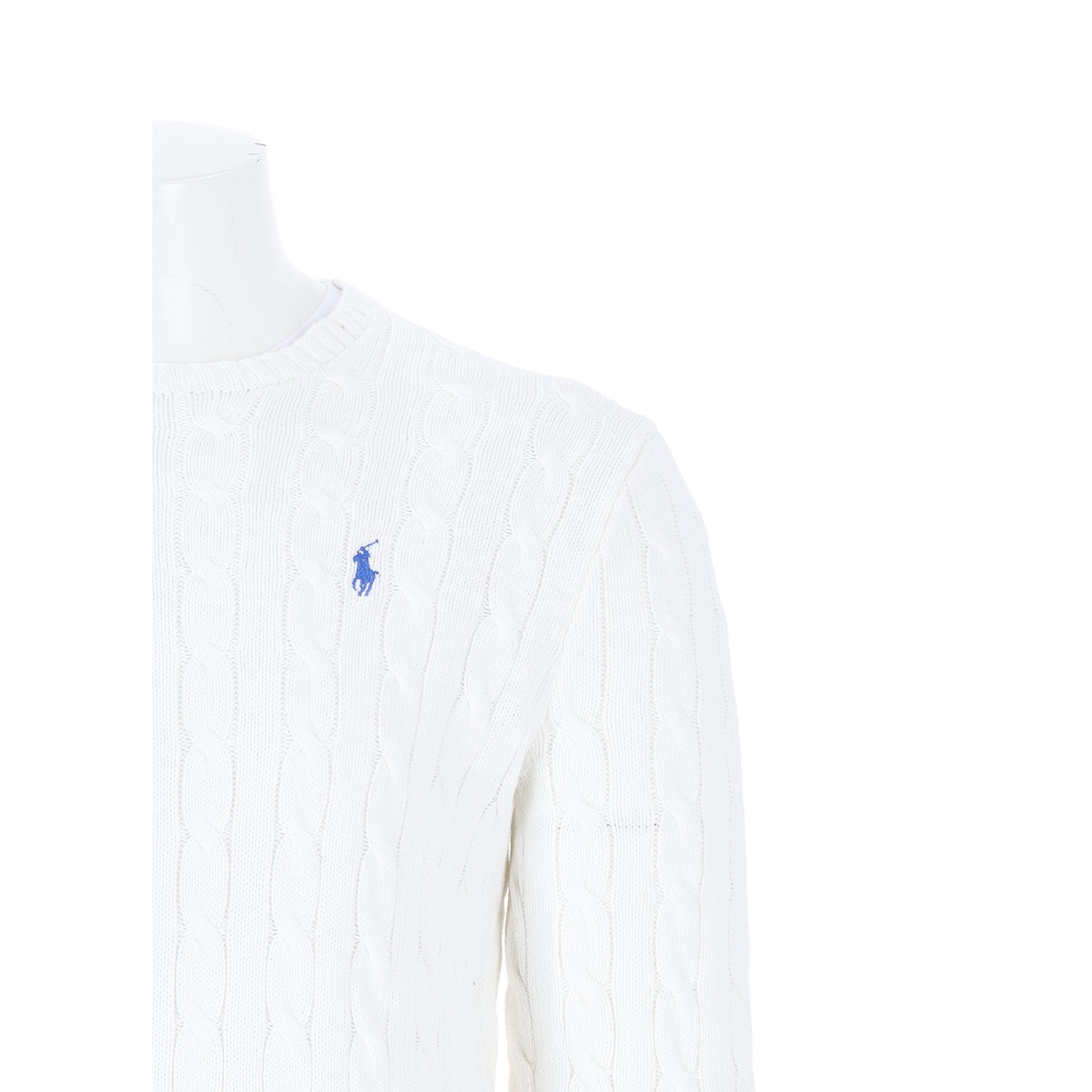 Pull Homme  Cable Knit Blanc 6