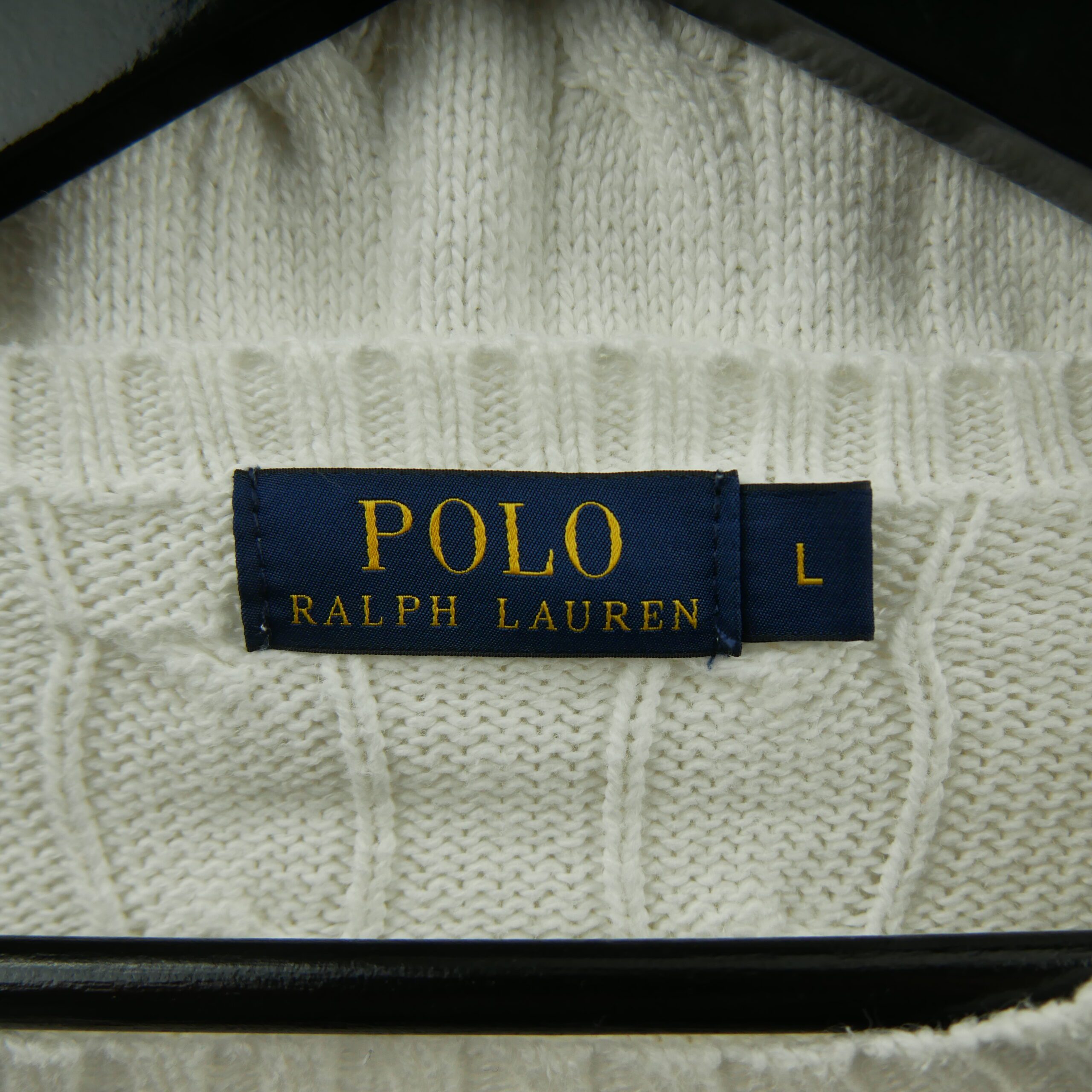 Pull Homme  Cable Knit Blanc 8