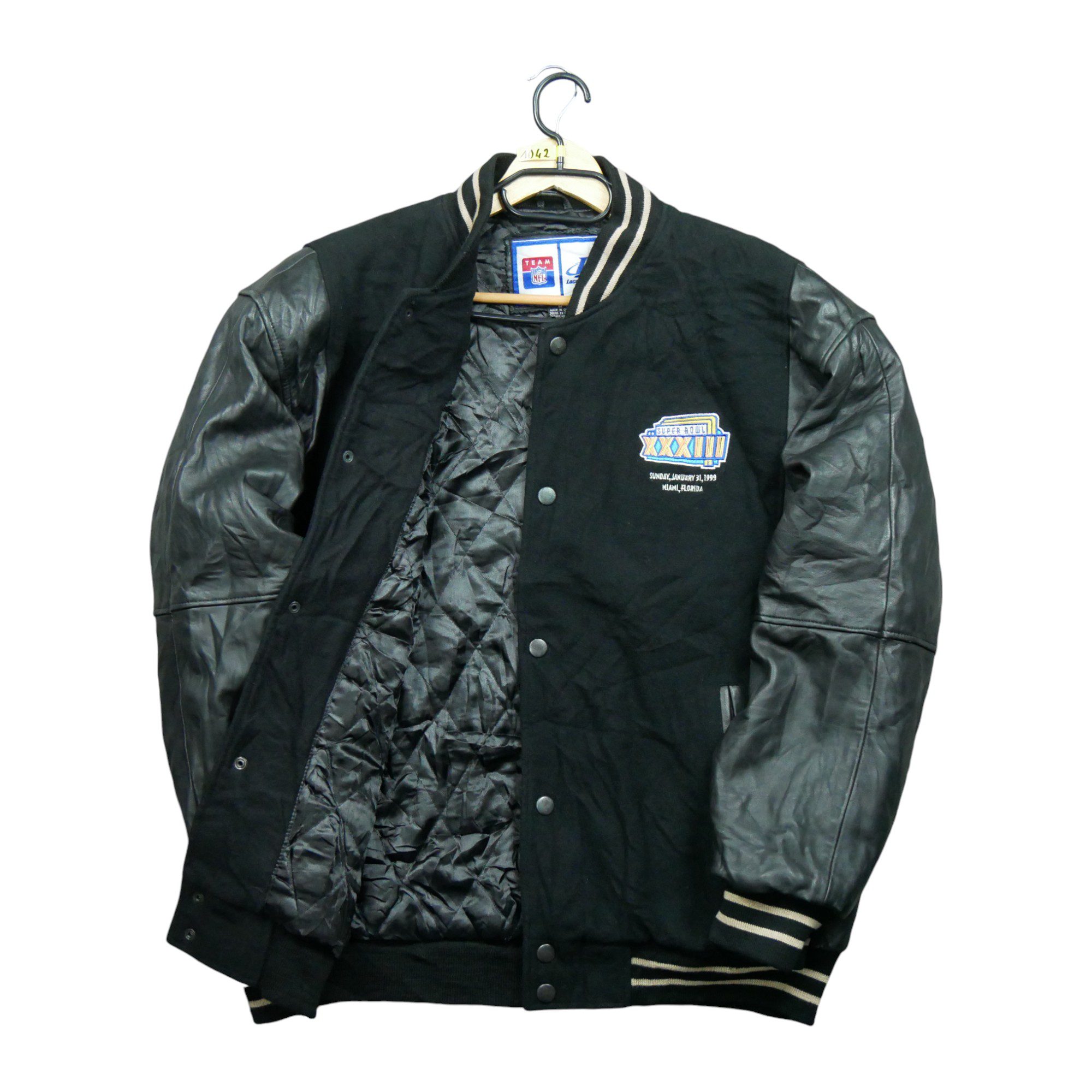 Veste en cuir NFL Logo Athletic Super Bowl XXXIII 3