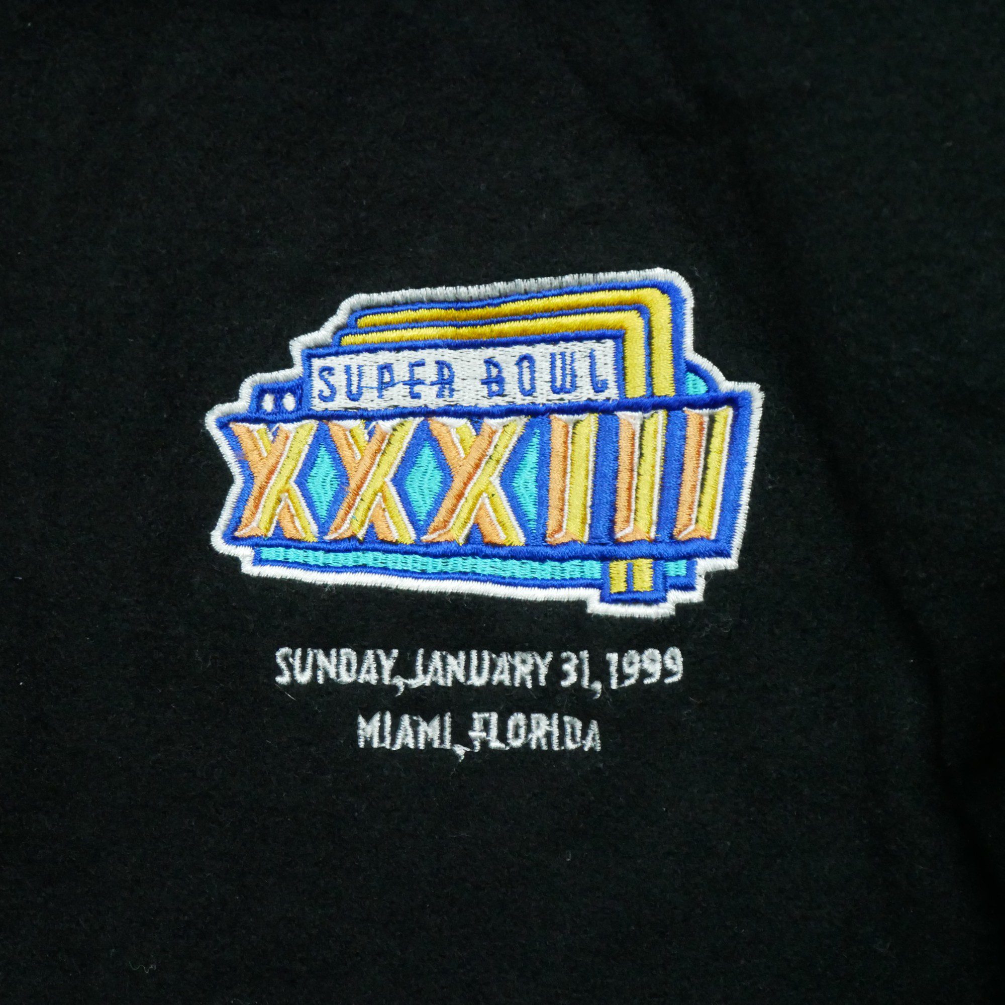 Veste en cuir NFL Logo Athletic Super Bowl XXXIII 9