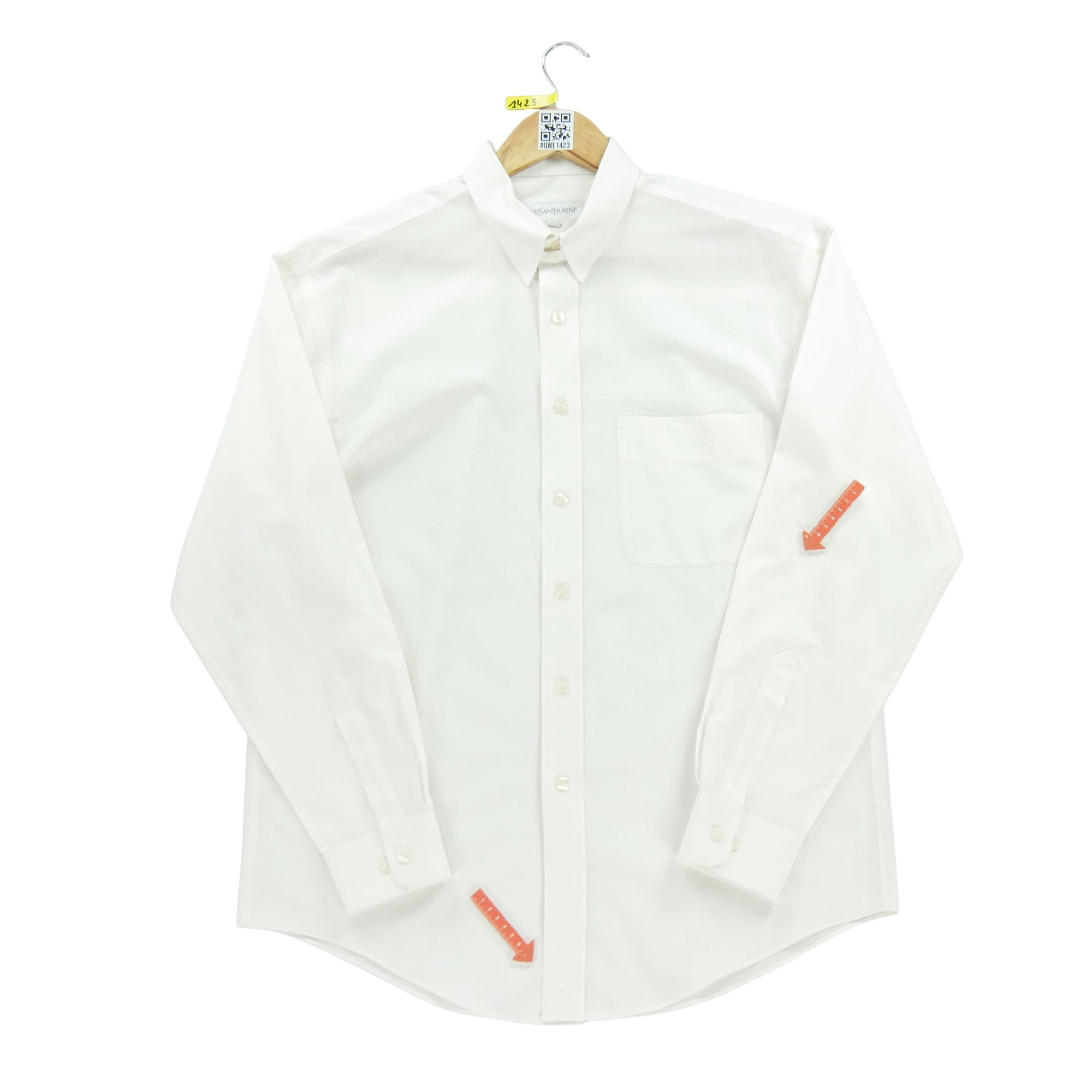 Chemise classique Homme uni Blanc 4
