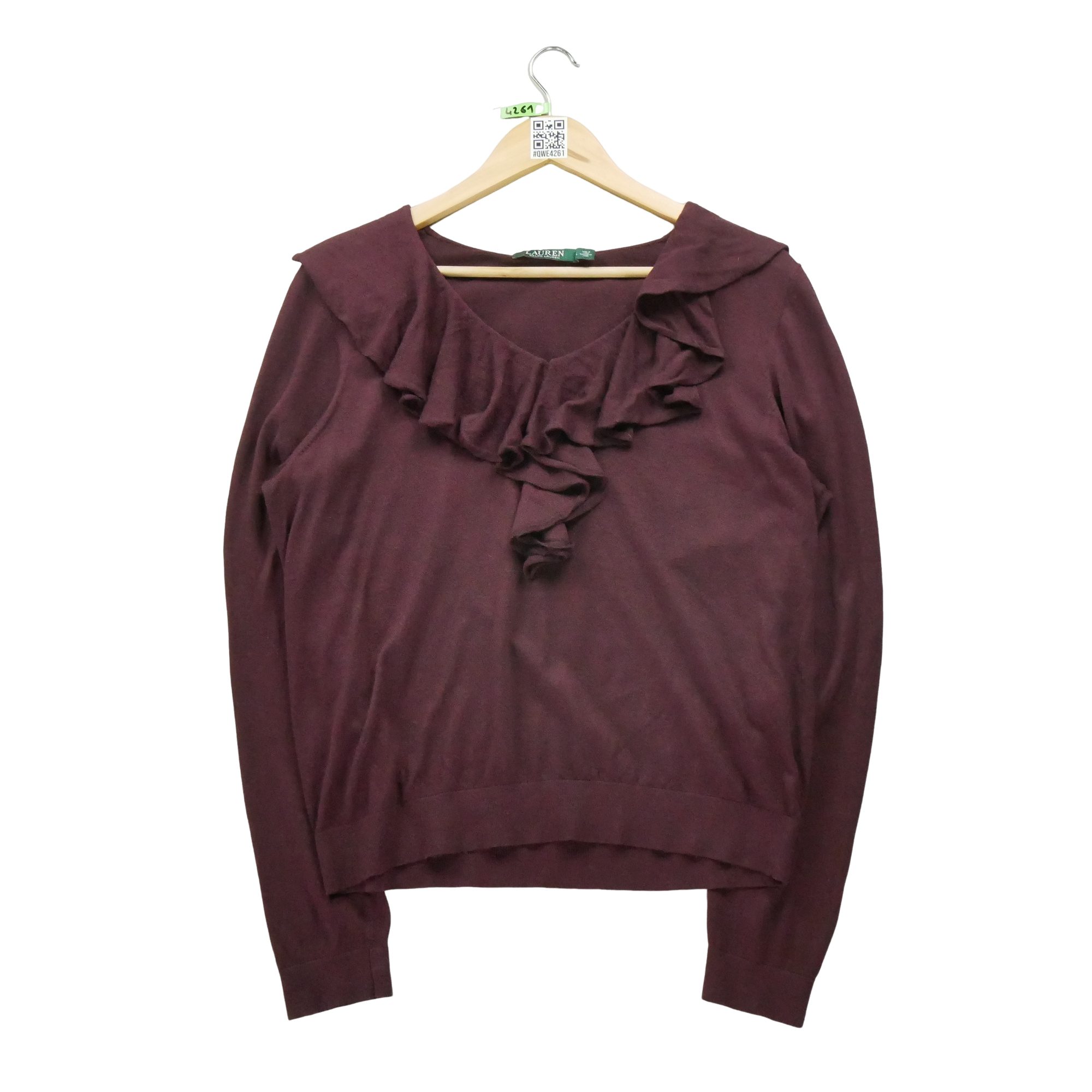 Pull Femme  en soie Bordeaux 1