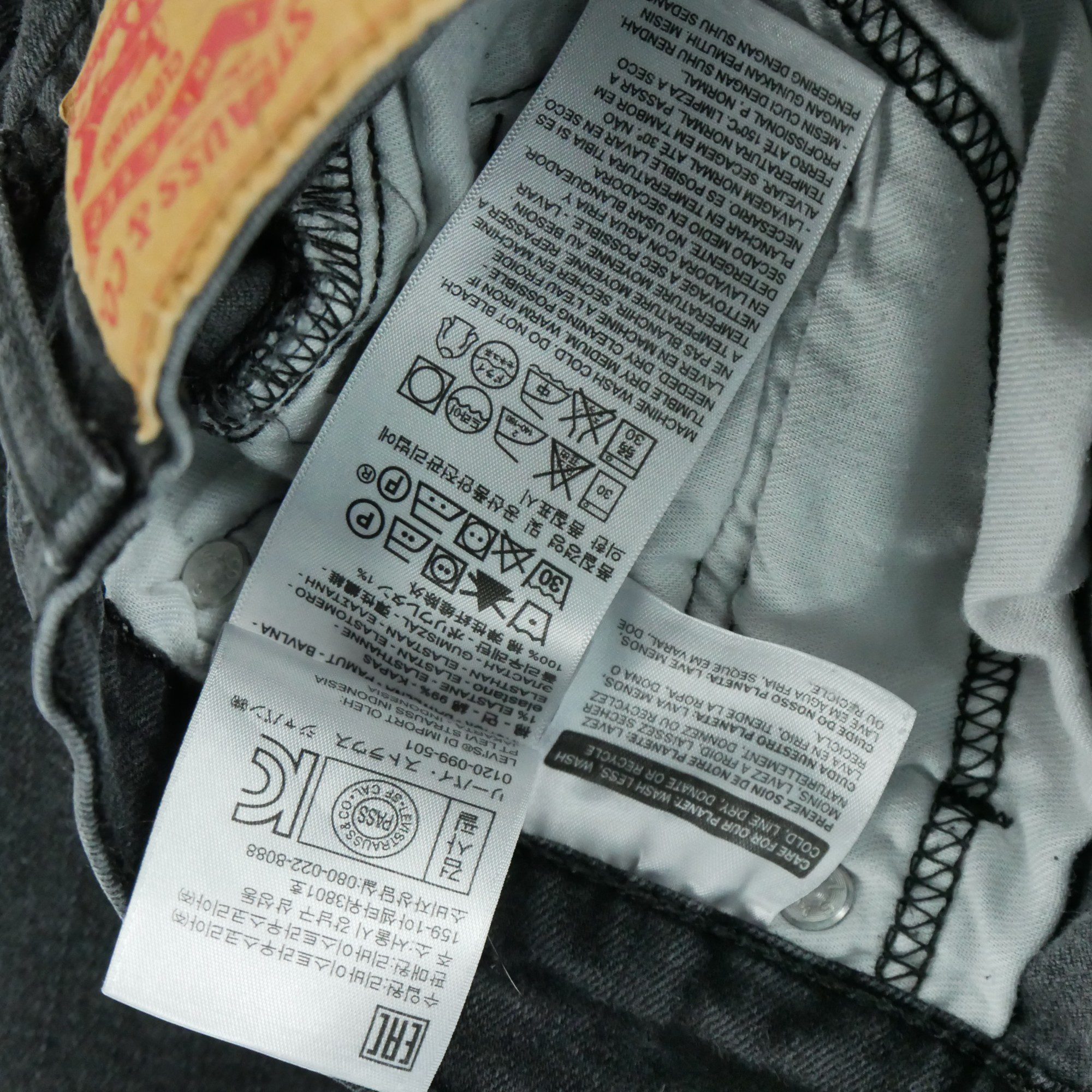 Jean Homme Levis 502 Gris 8