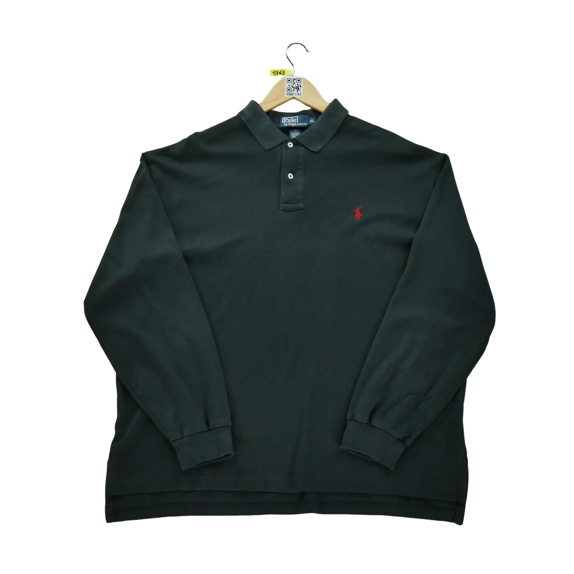 Polo manches longues Homme  Noir 2