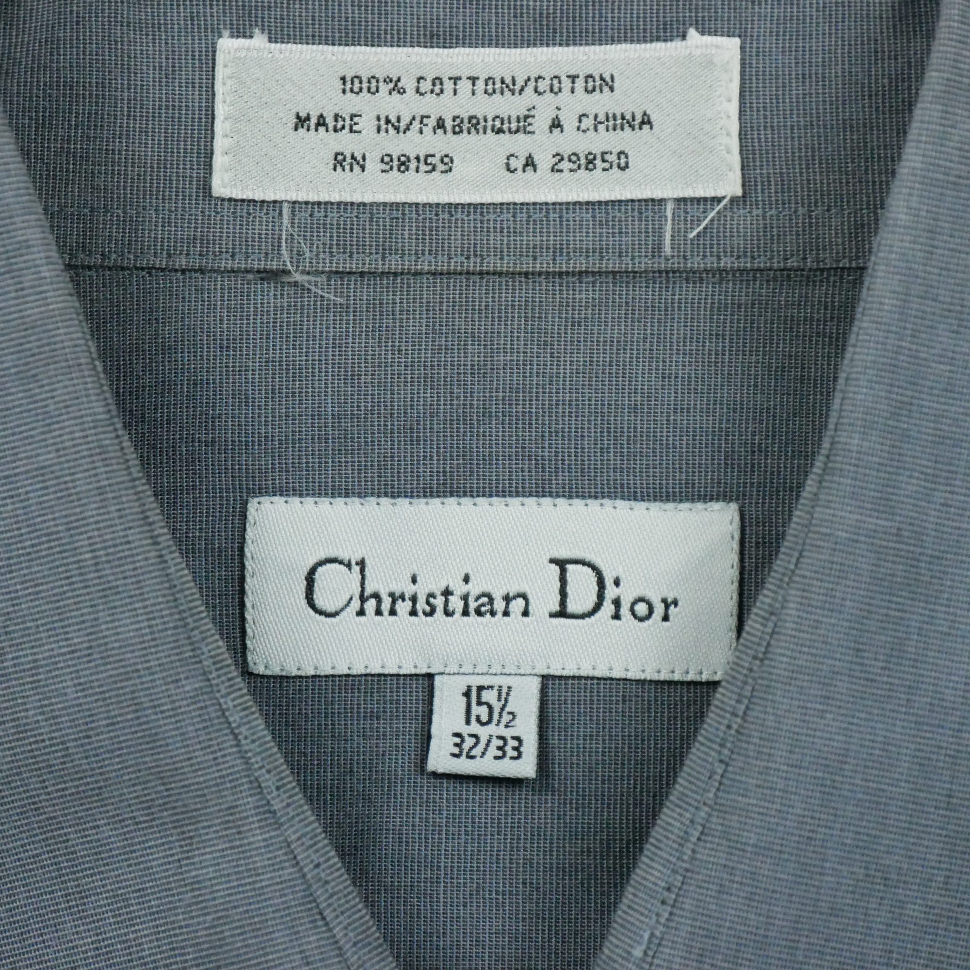 Chemise classique Homme uni Gris 8