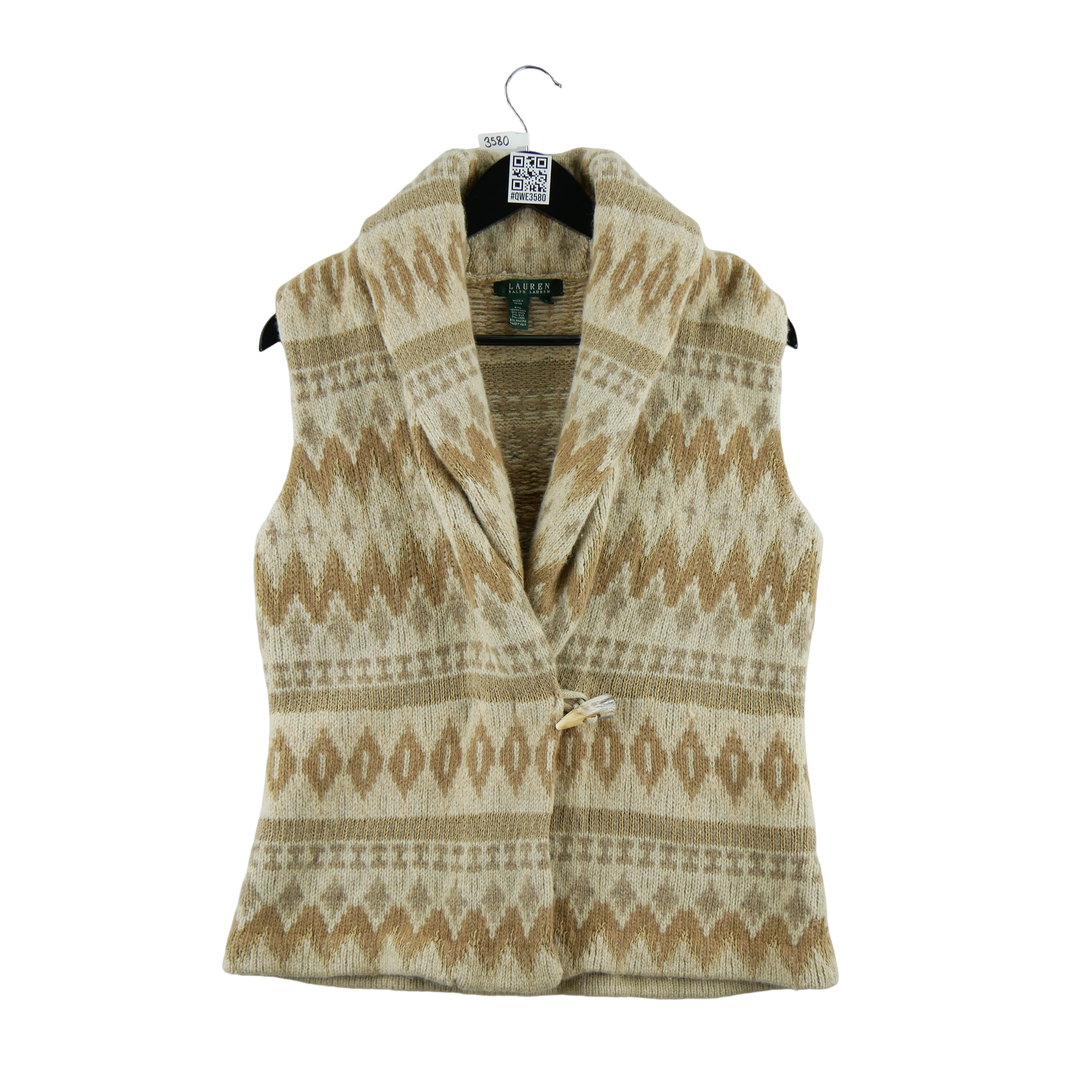 Gilet Femme  laine soie lin Beige 1
