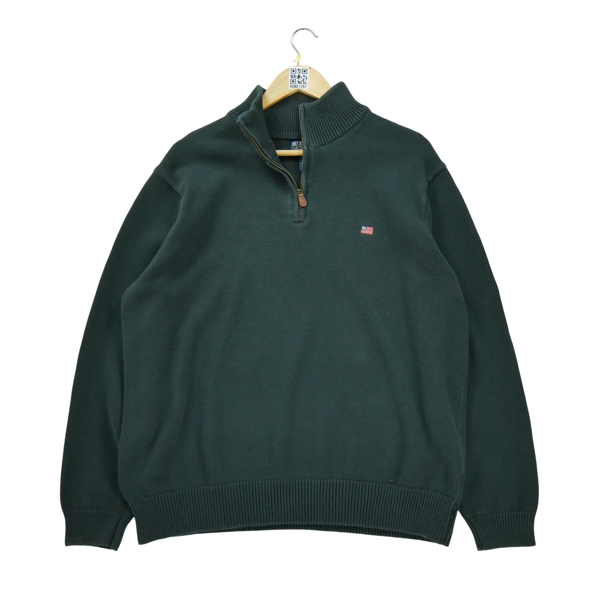 Pull Homme Flag demi-zippé Noir - Bon état
