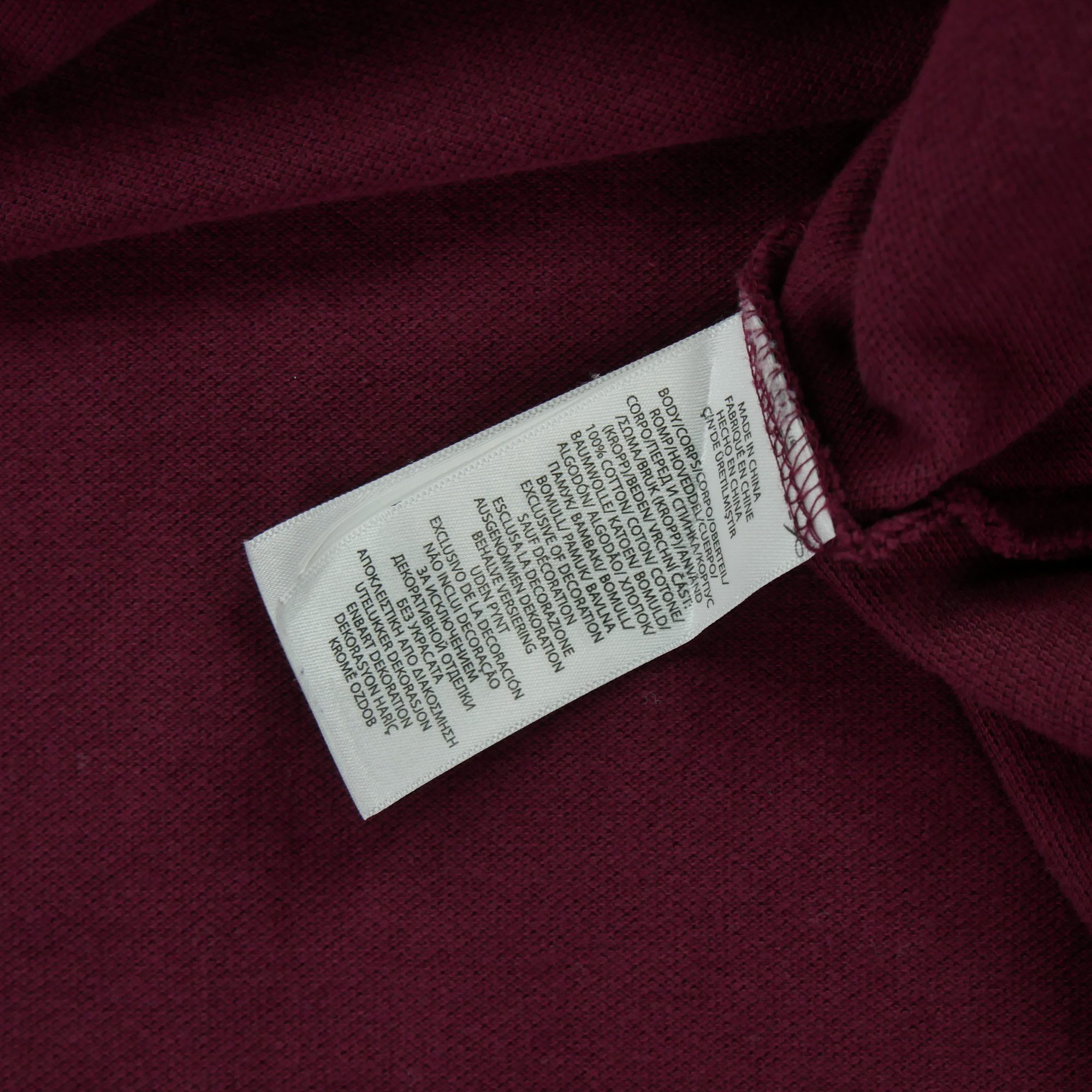 Polo manches courtes Homme  Bordeaux 6