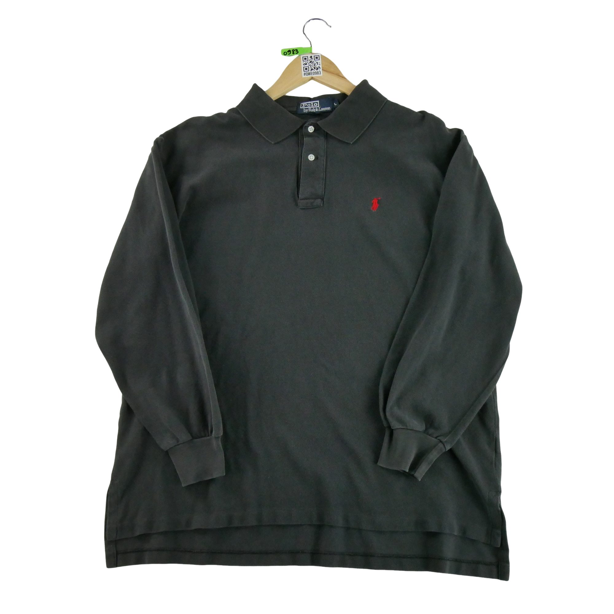 Polo manches longues Homme  Noir 1