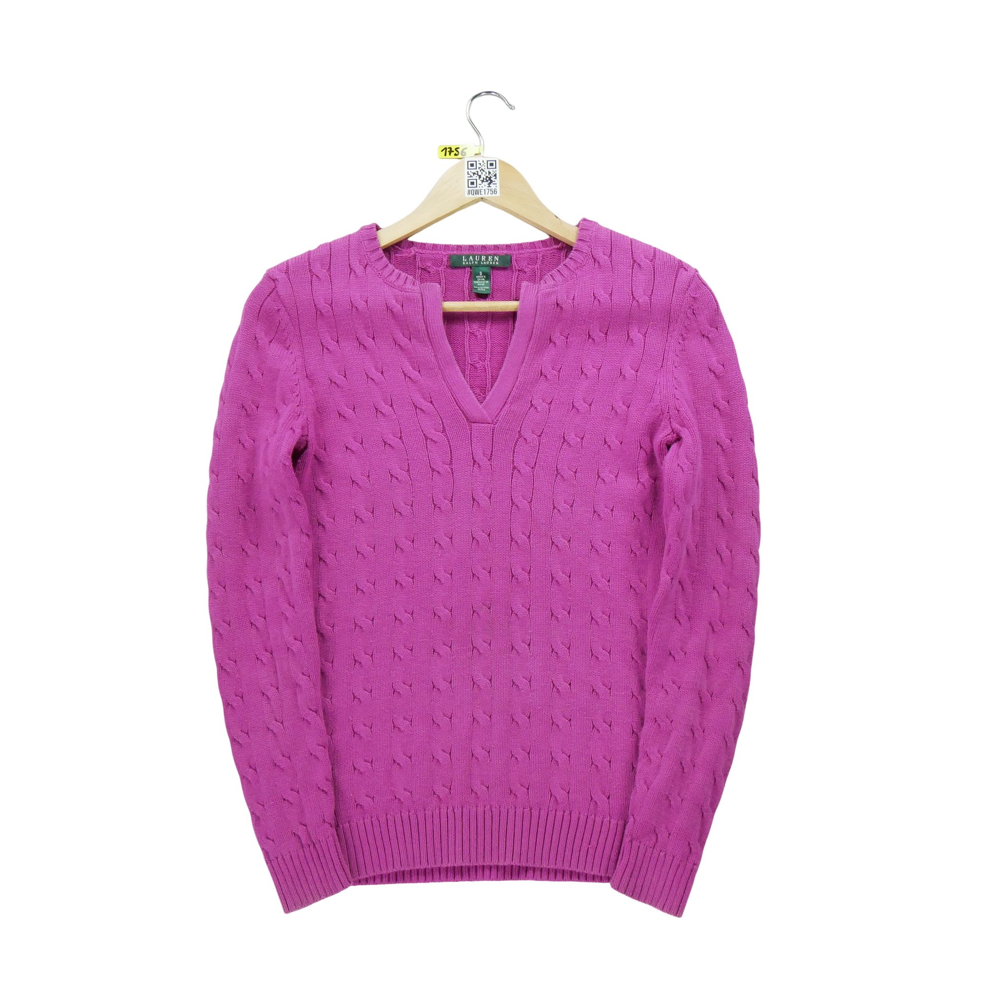 Pull Femme  en maille torsadée Rose 1