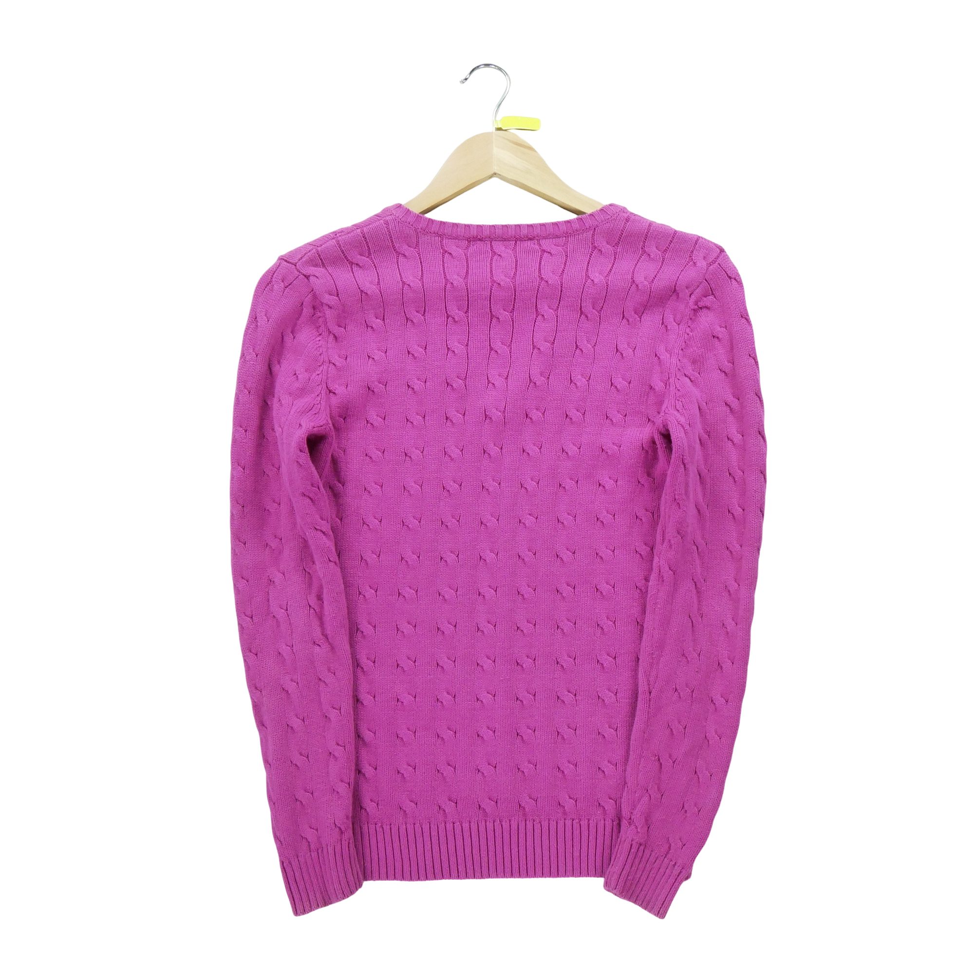 Pull Femme  en maille torsadée Rose 2