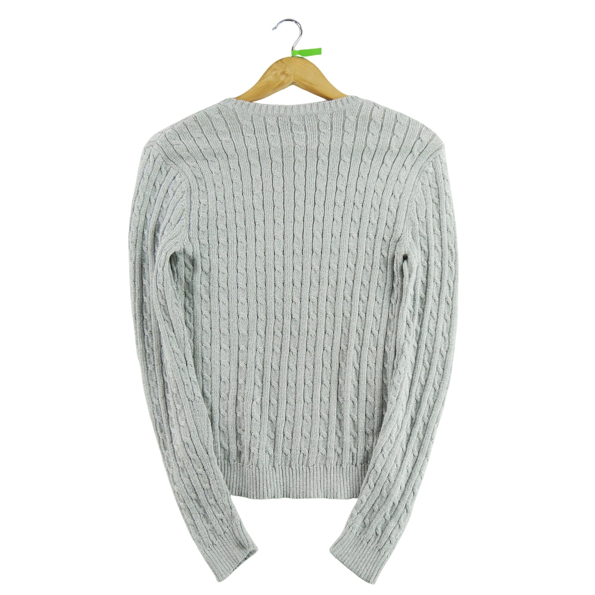 Pull Femme  en soie Argenté 2