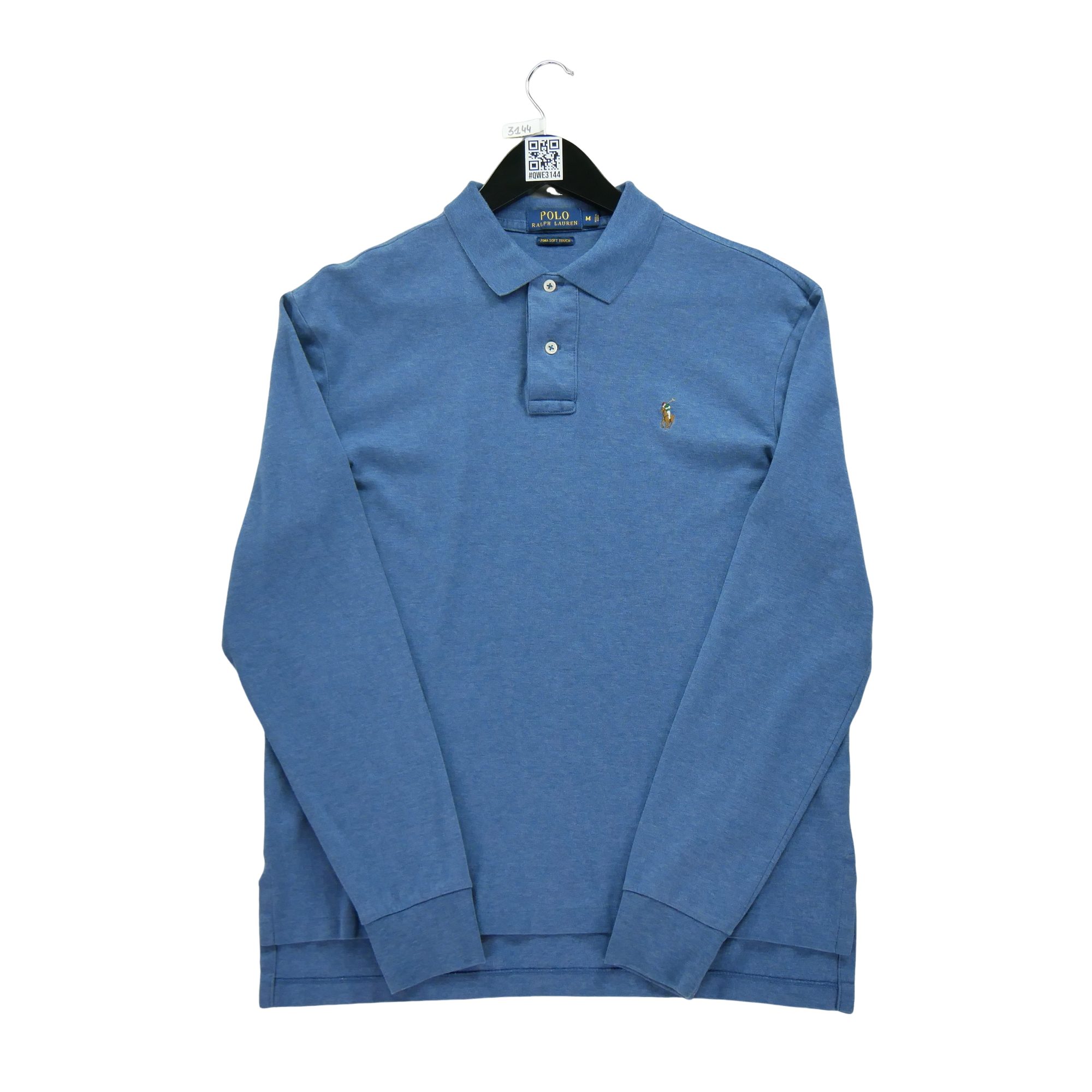 Polo manches longues Homme  Bleu 2