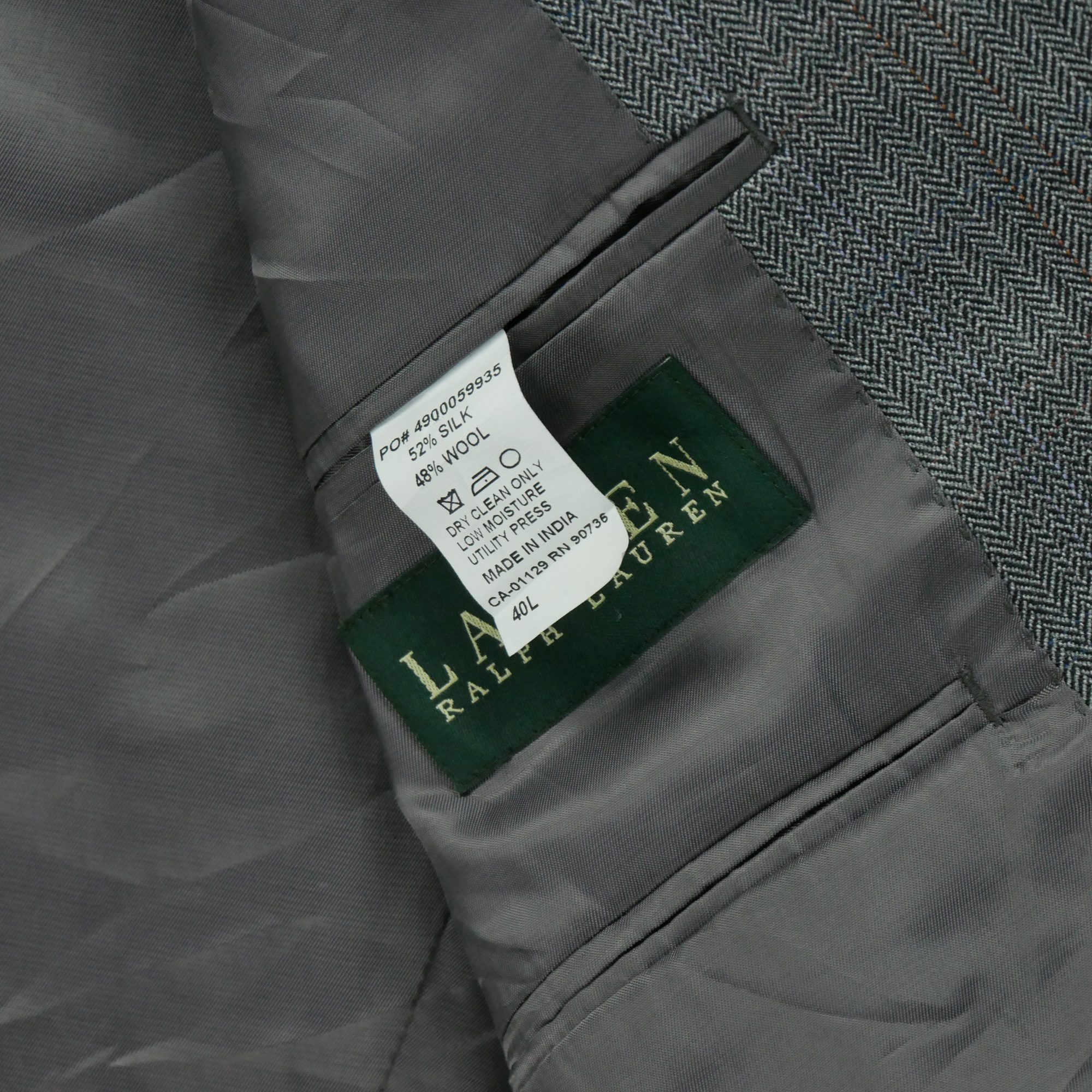 Veste Homme  en soie et laine Gris 7