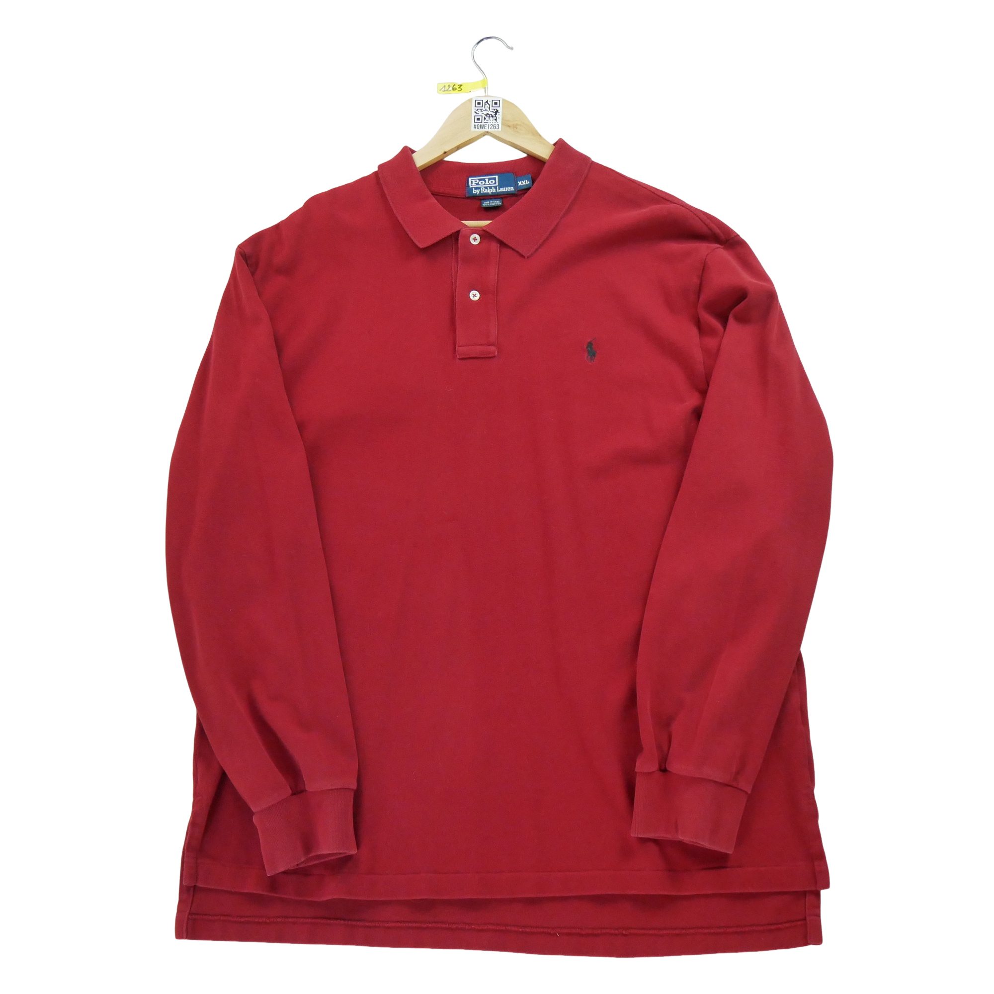 Polo manches longues Homme  Rouge 1