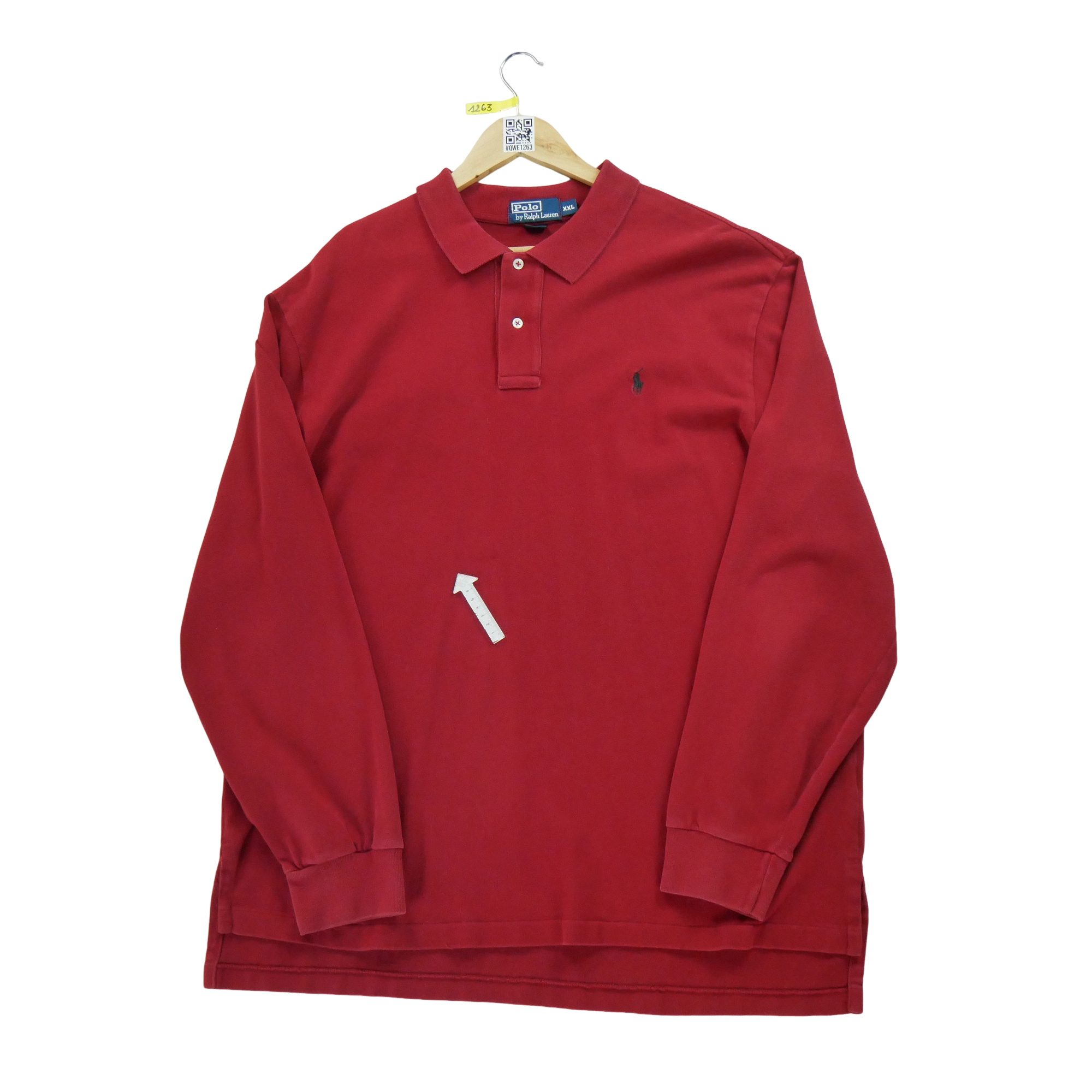 Polo manches longues Homme  Rouge 5