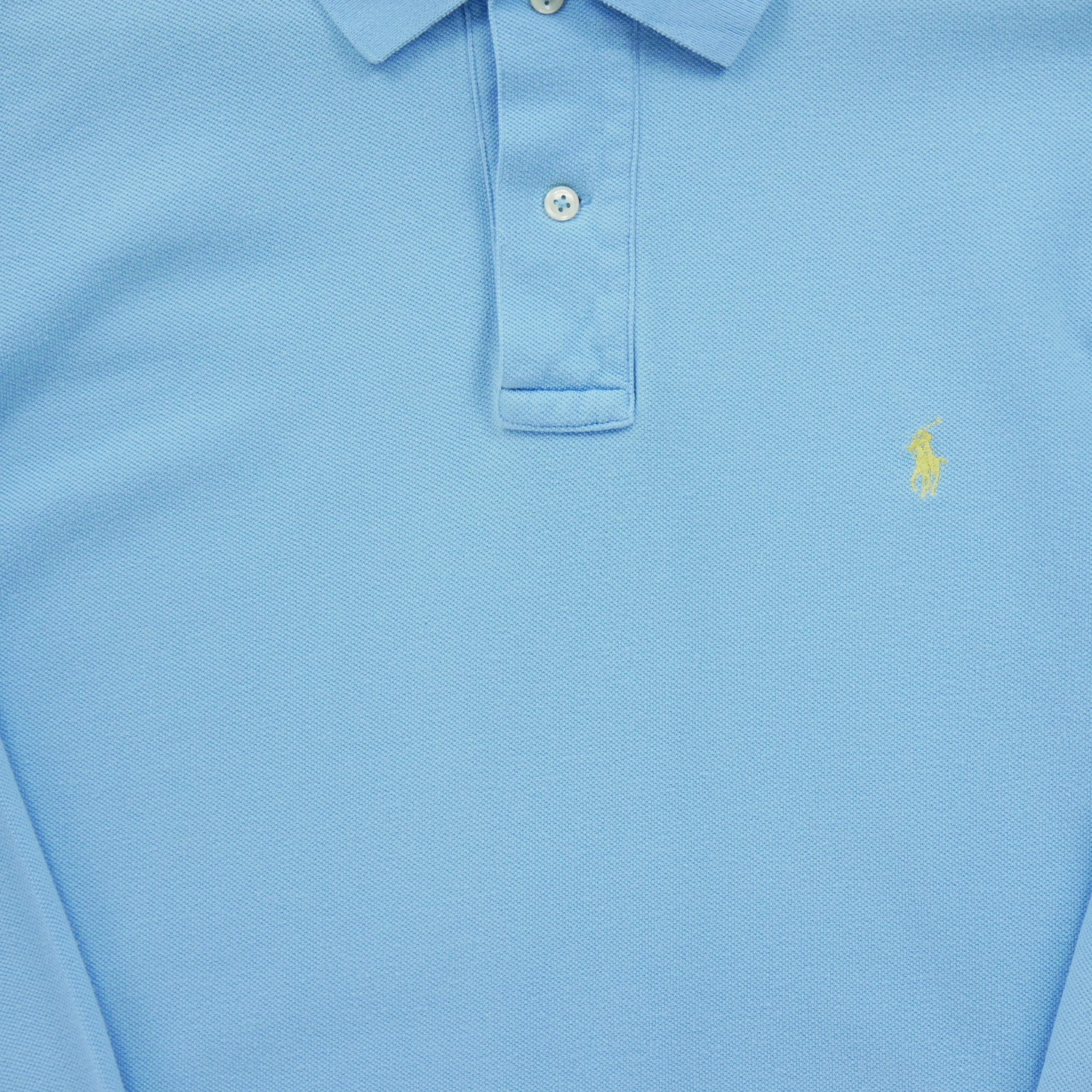 Polo manches longues Homme  Bleu clair 4