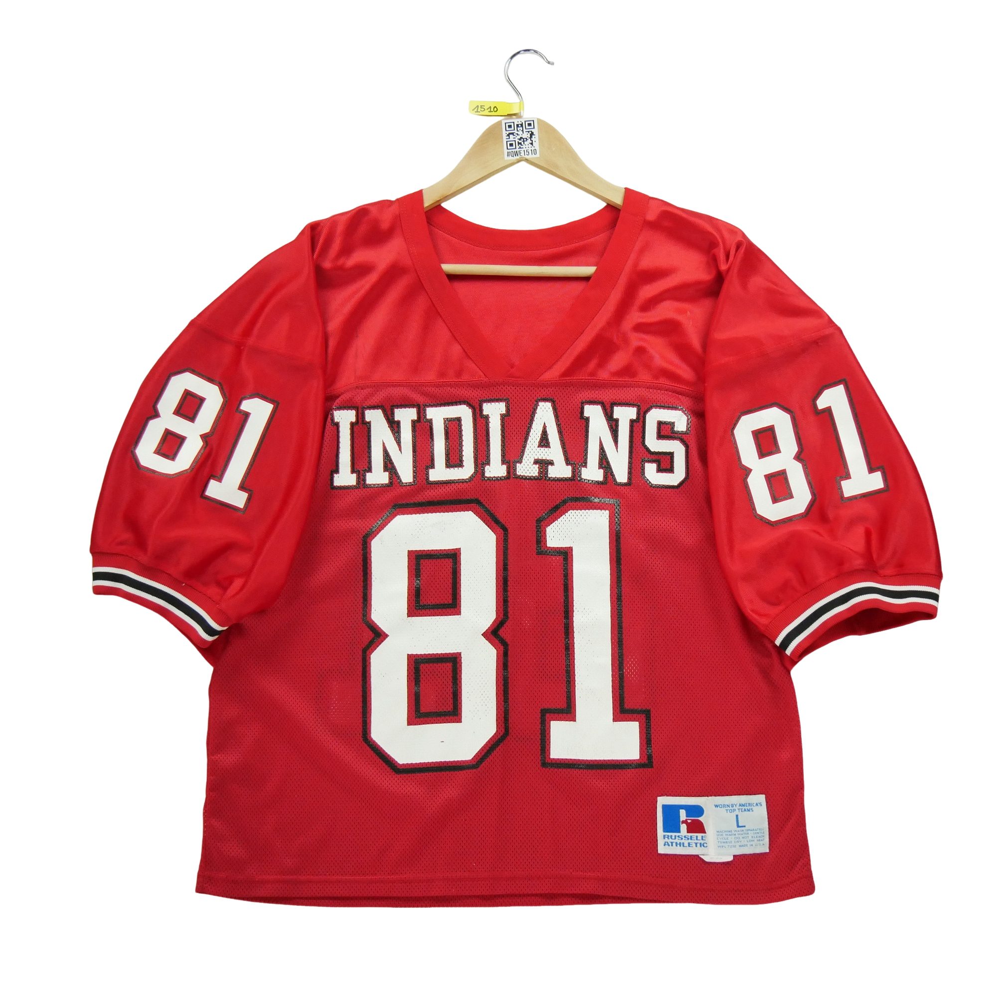 Maillot Homme  Vintage USA Indians Rouge 1