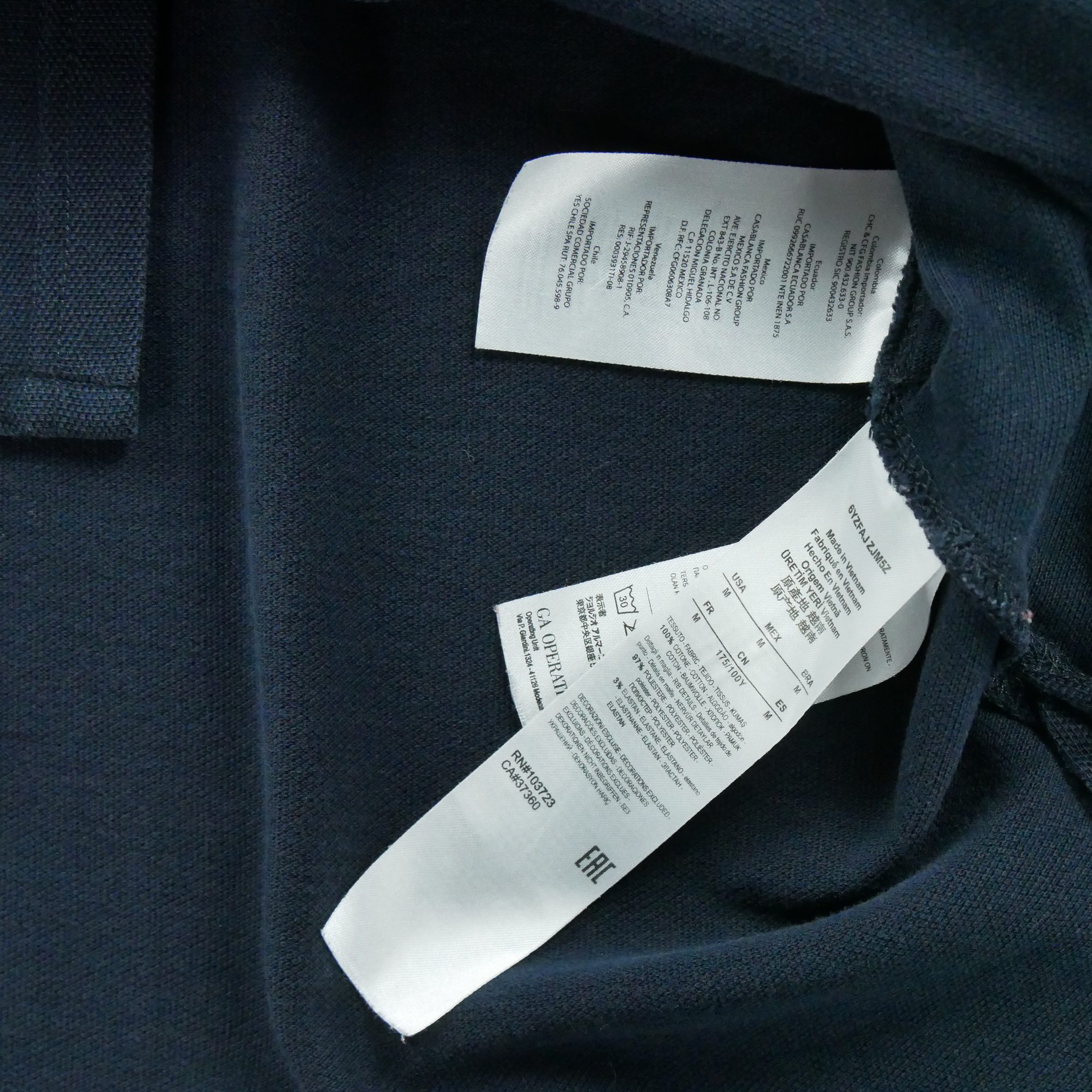 Polo manches courtes Homme  Marine 9