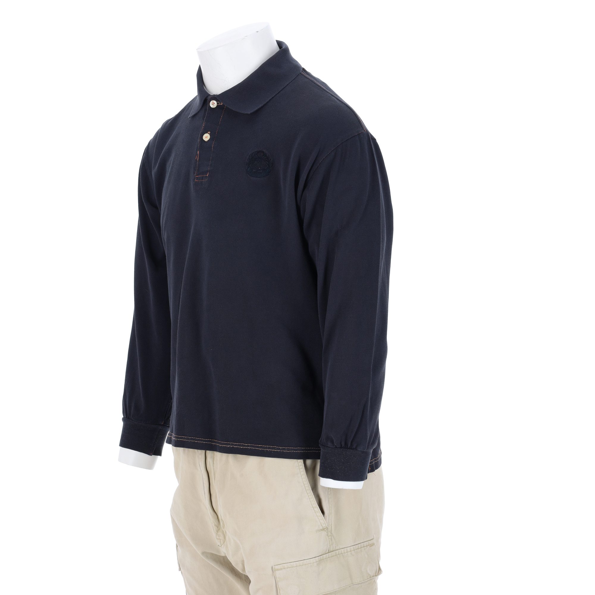 Polo manches longues Homme  Gris 3
