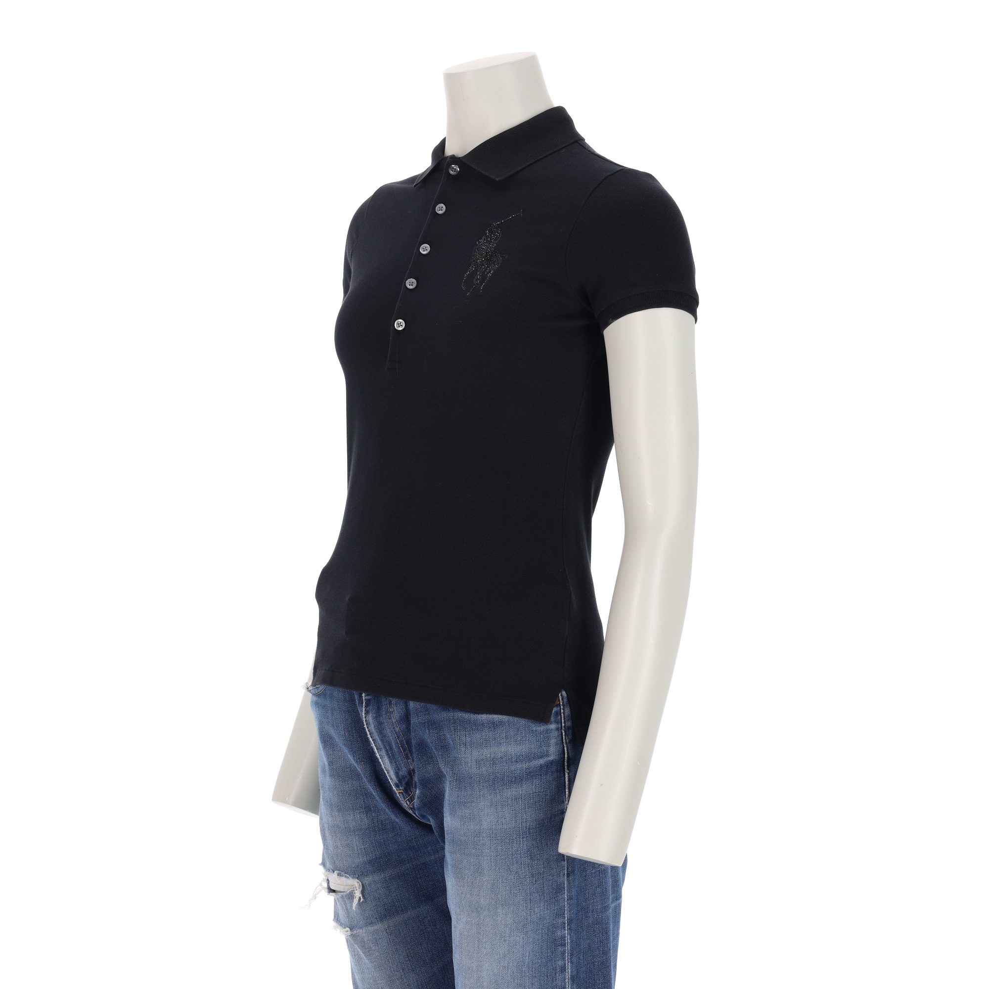 Polo manches courtes Femme  Noir 3
