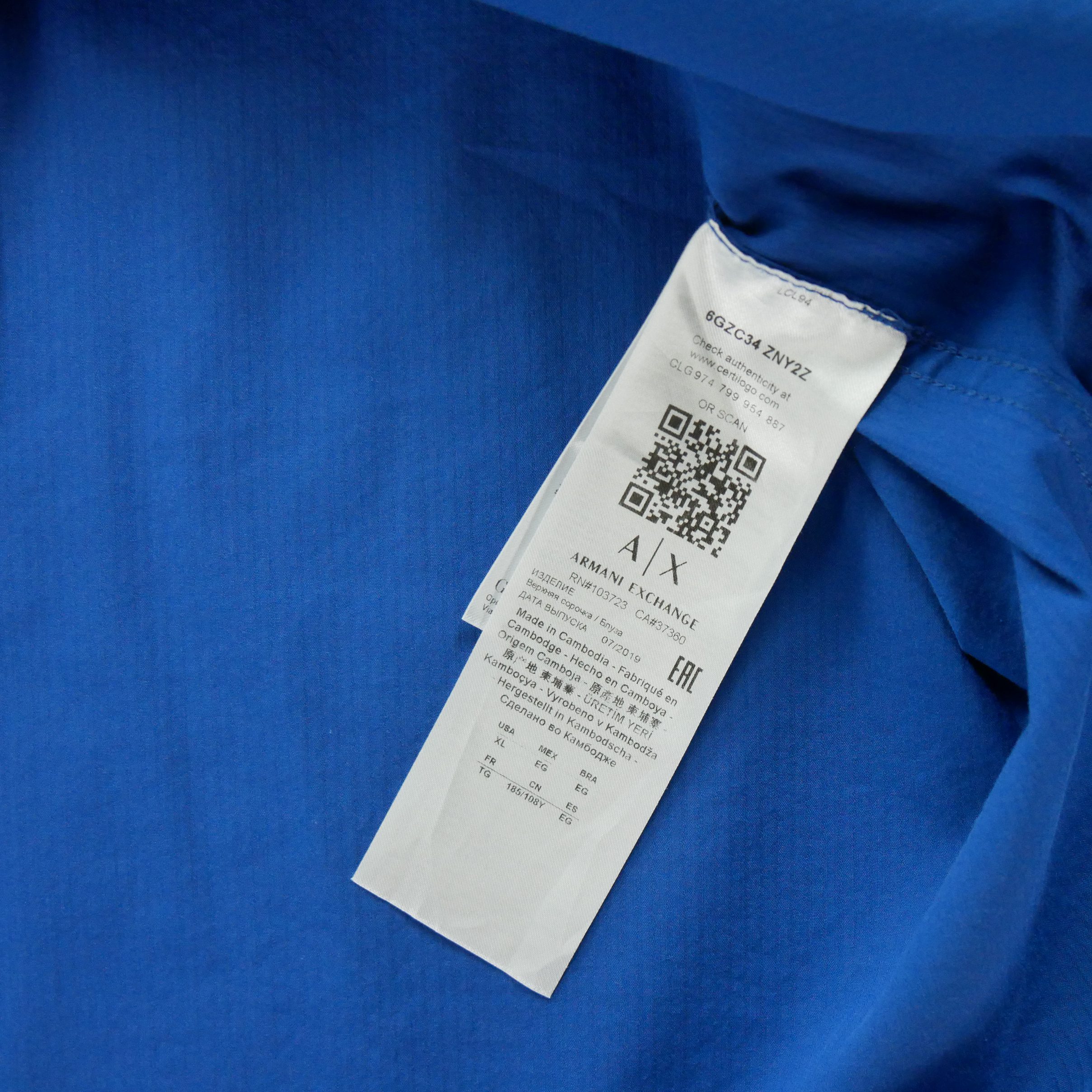 Chemise classiques Homme uni Bleu 7