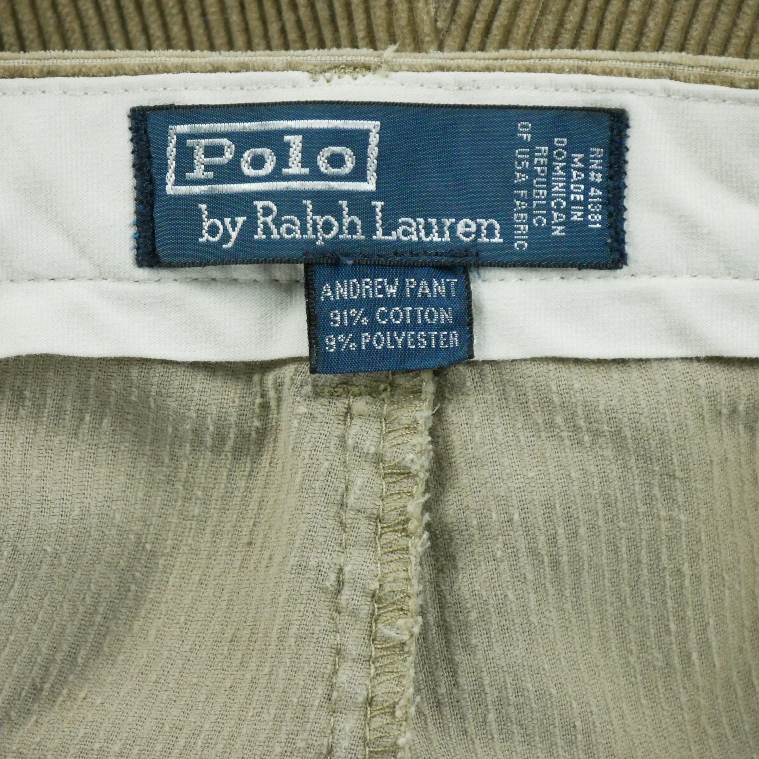 Pantalon Homme en velours côtelé Beige 6