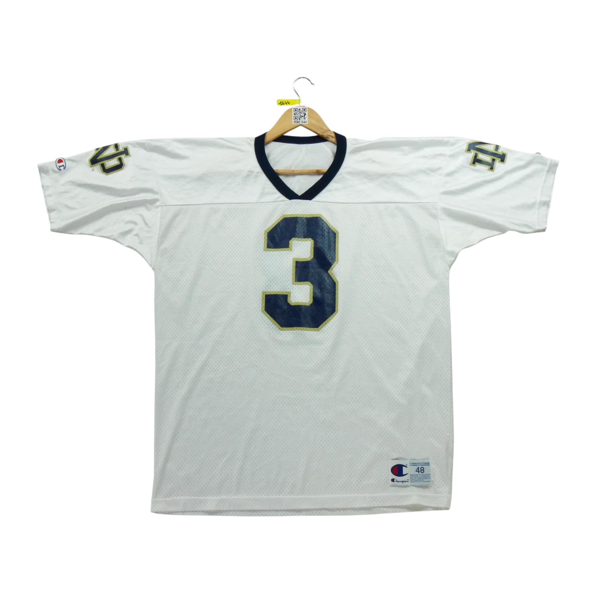 Maillot Homme NCAA Notre Dame Blanc 3