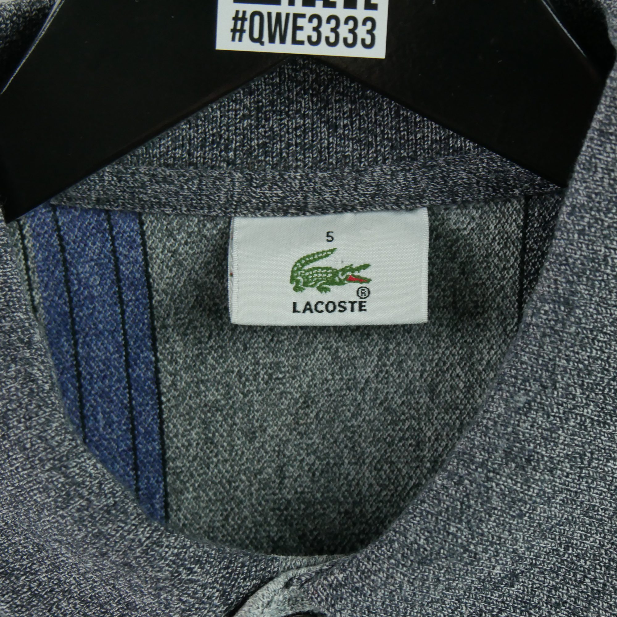 Polo manches longues Homme  Gris 5