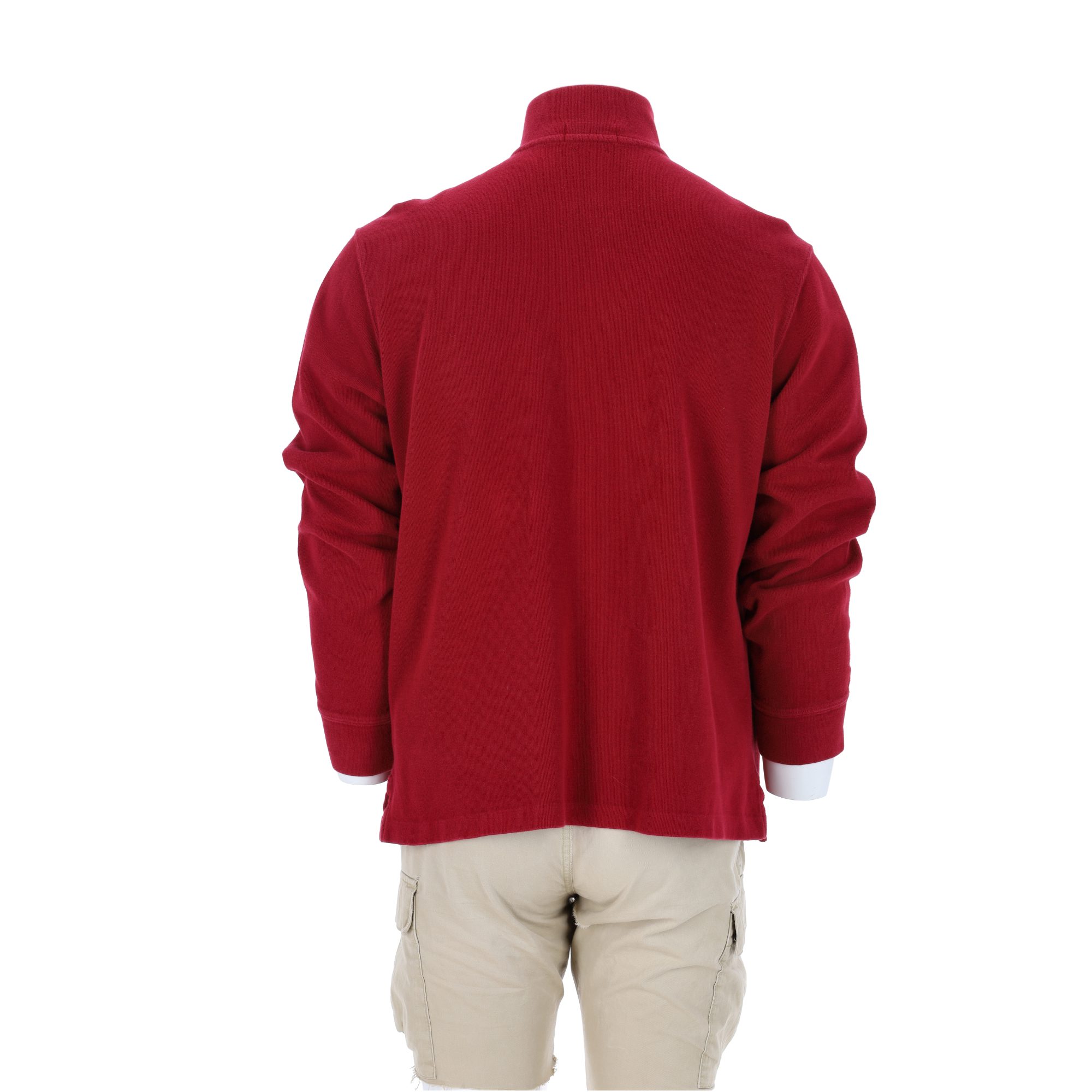 Pull Homme  col camionneur Rouge 2