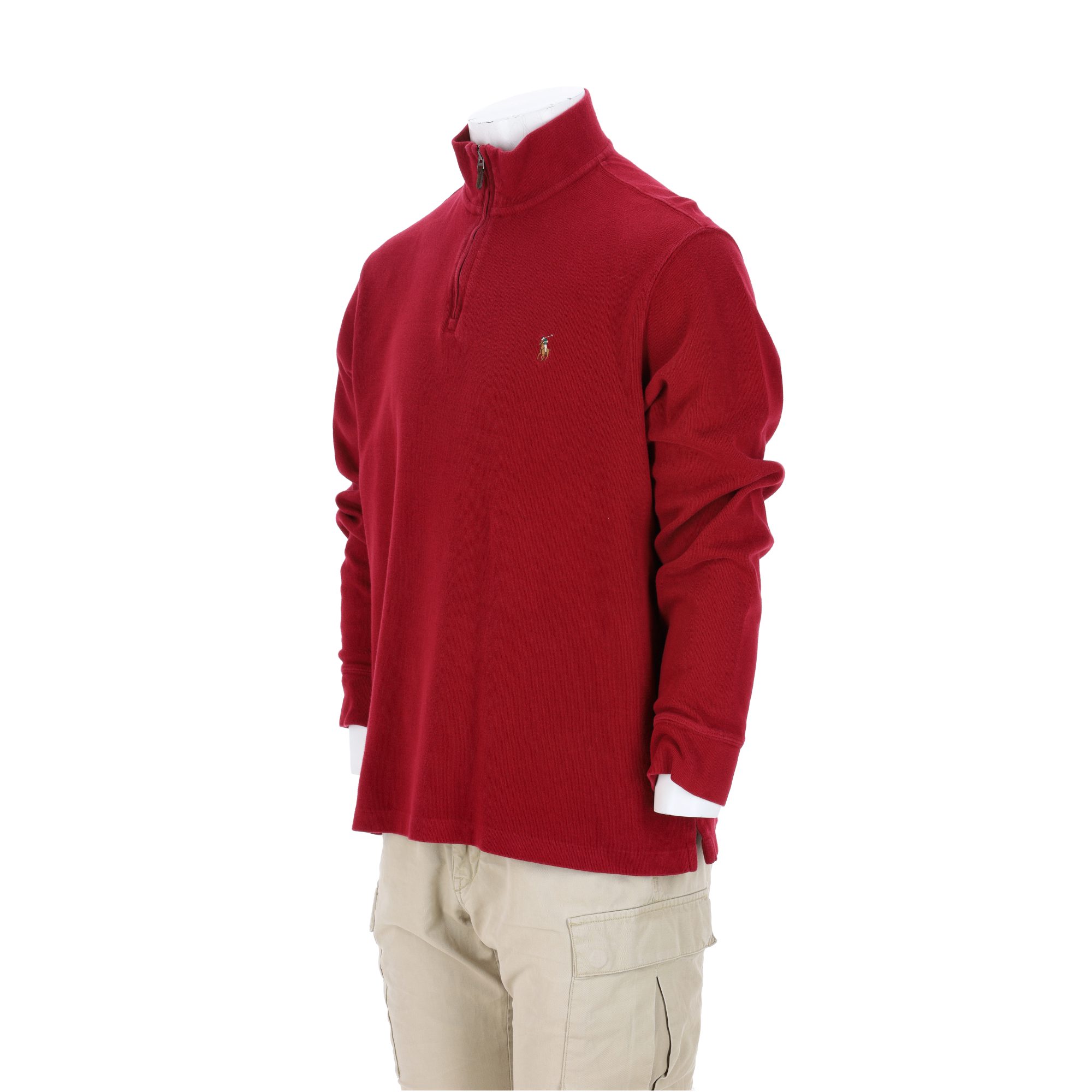 Pull Homme  col camionneur Rouge 4