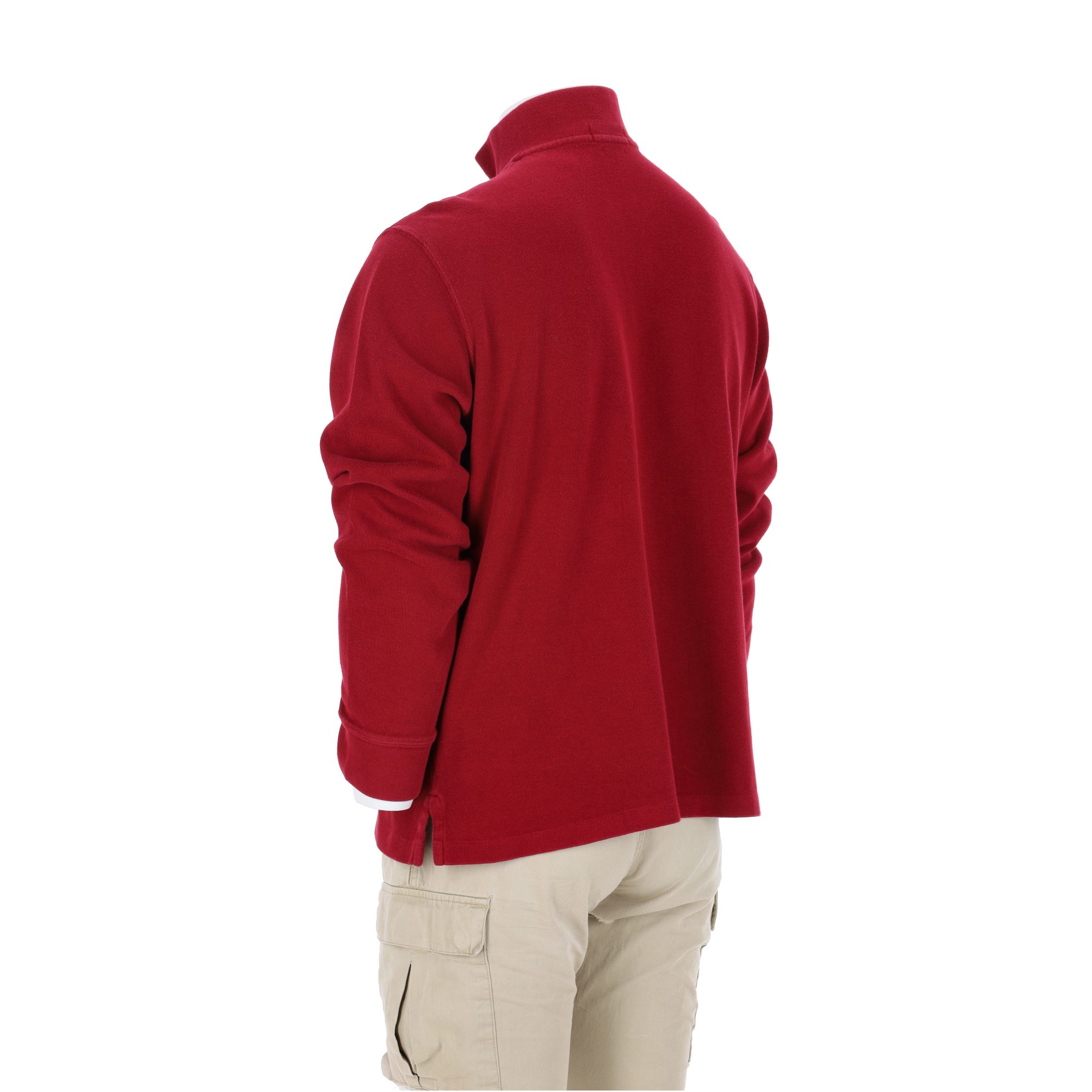 Pull Homme  col camionneur Rouge 5