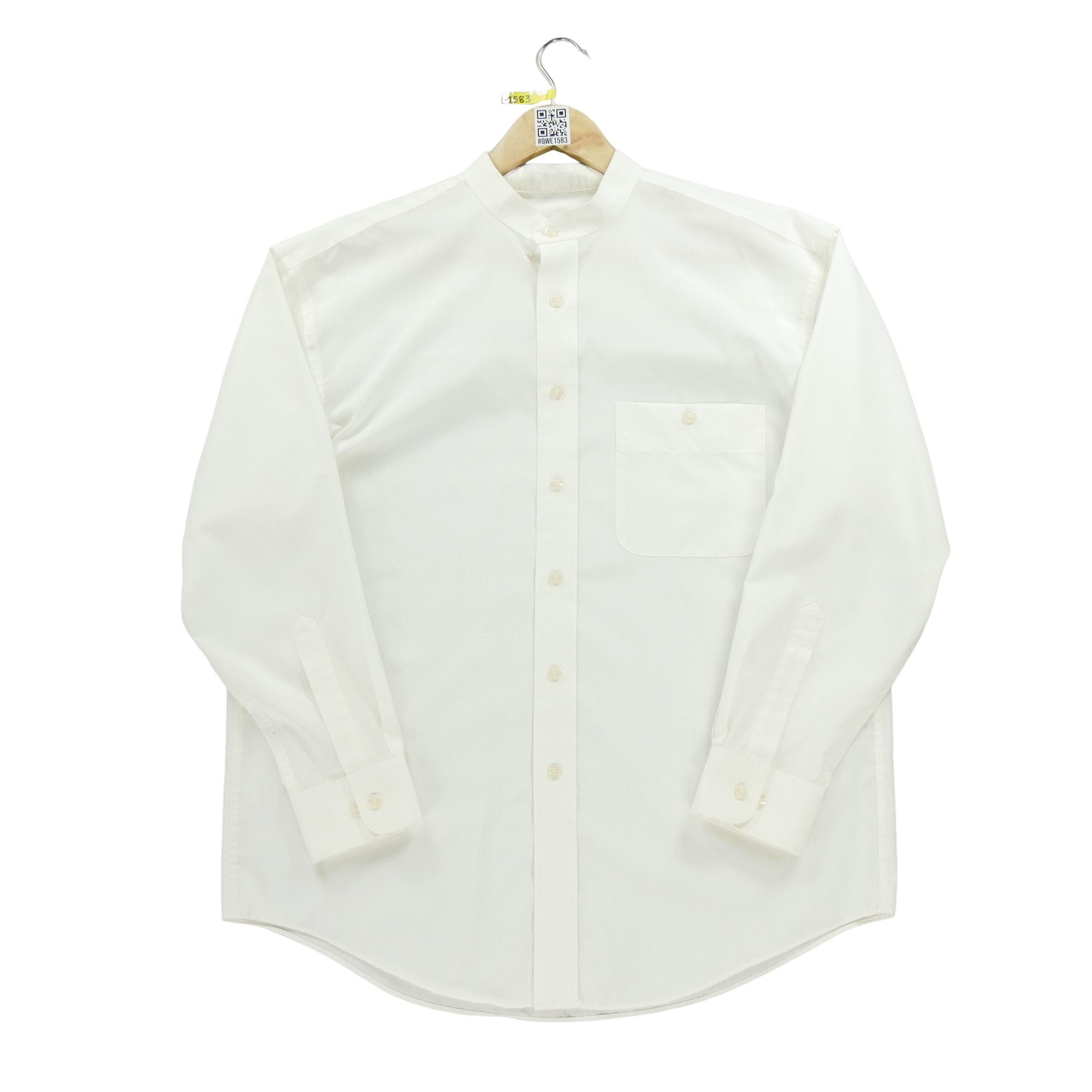 Chemise classiques Homme uni Col mao 2
