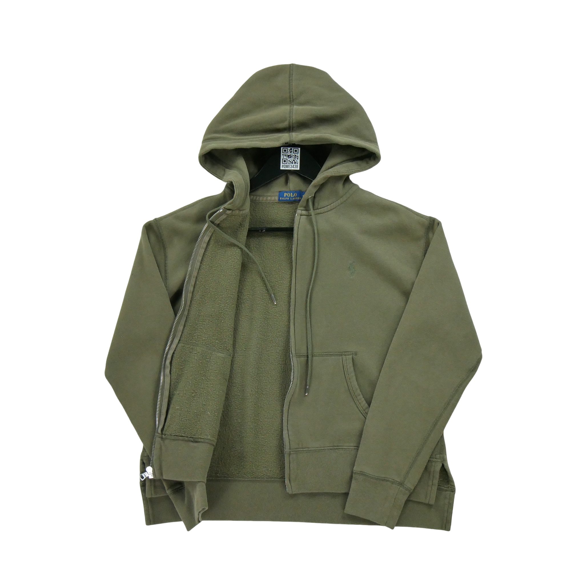 Sweat à capuche Femme  Full zip Kaki 3