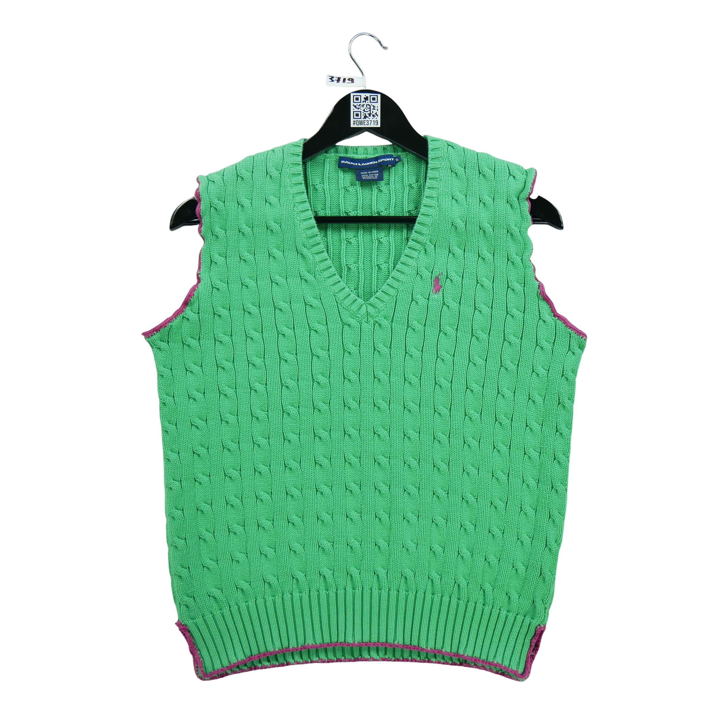 Pull Femme  en maille torsadée Vert 1