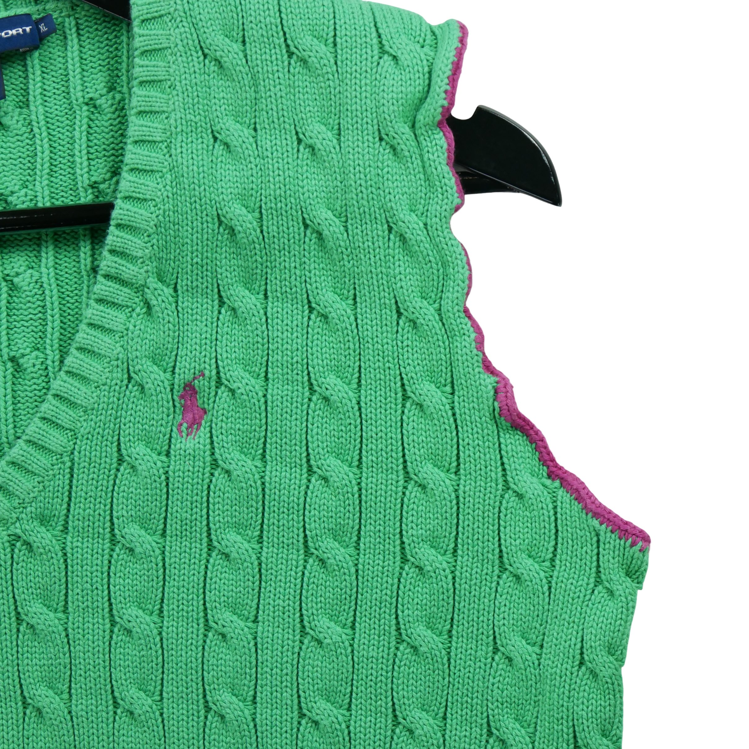 Pull Femme  en maille torsadée Vert 4