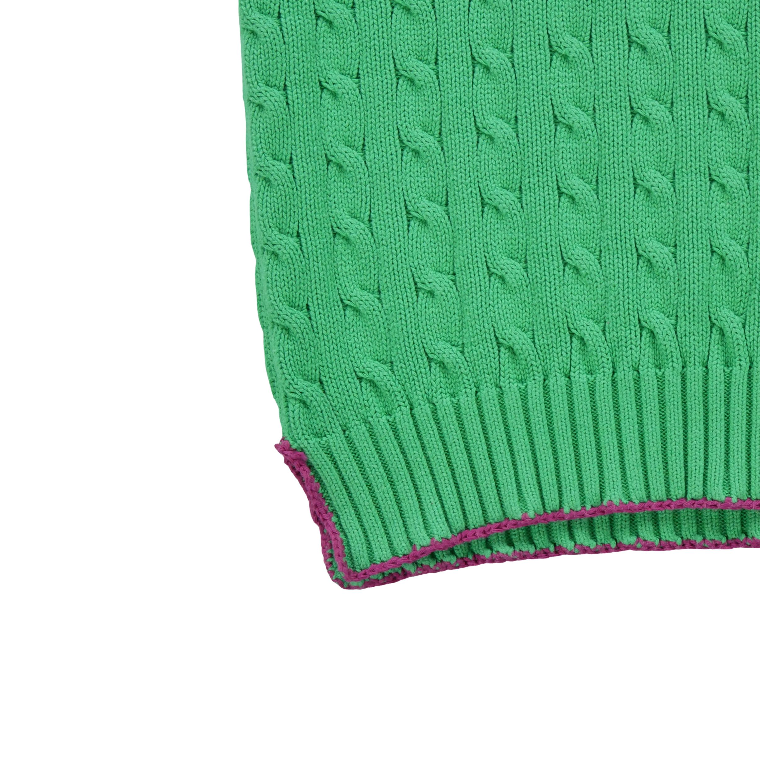 Pull Femme  en maille torsadée Vert 5
