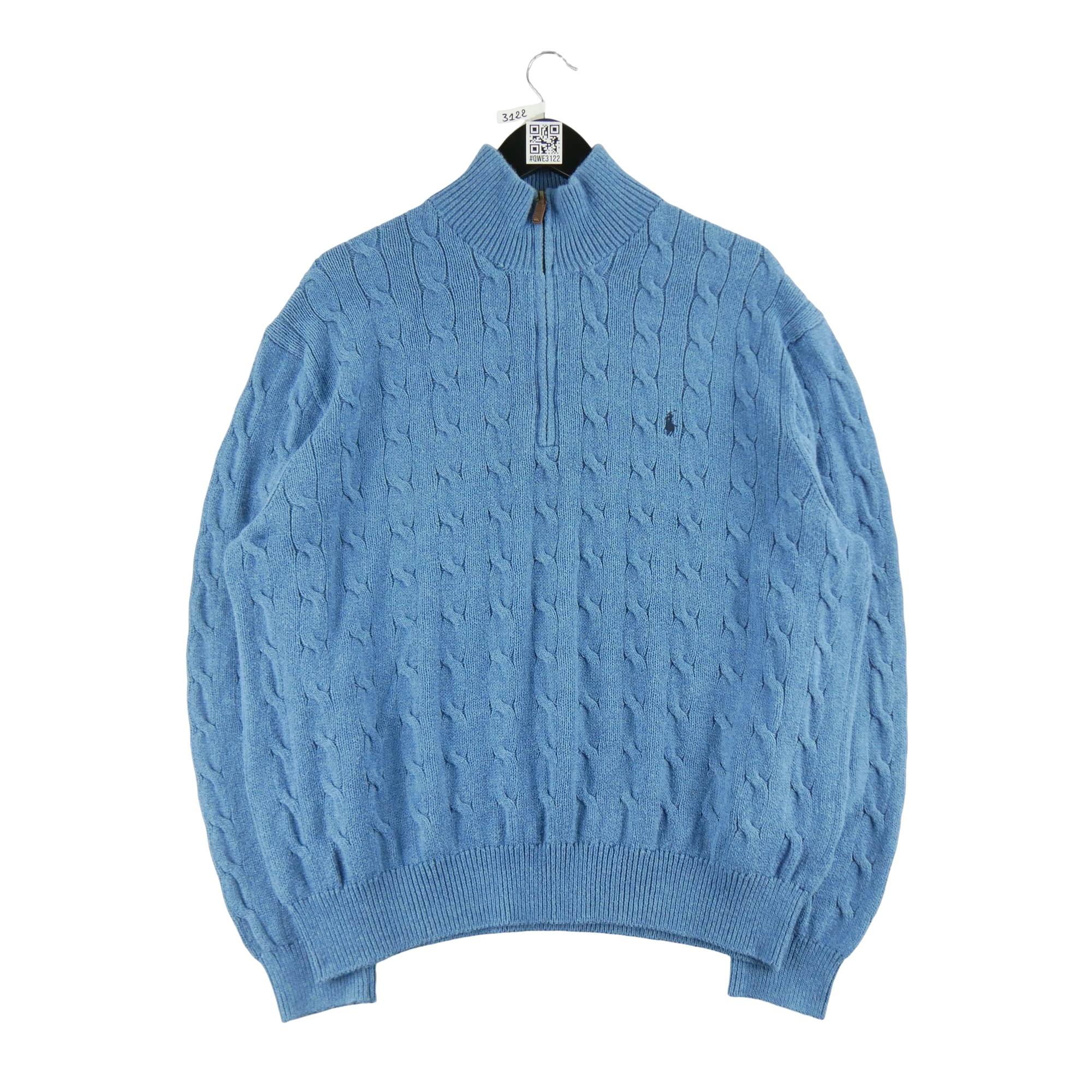 Pull Homme  Cable Knit Bleu clair 3