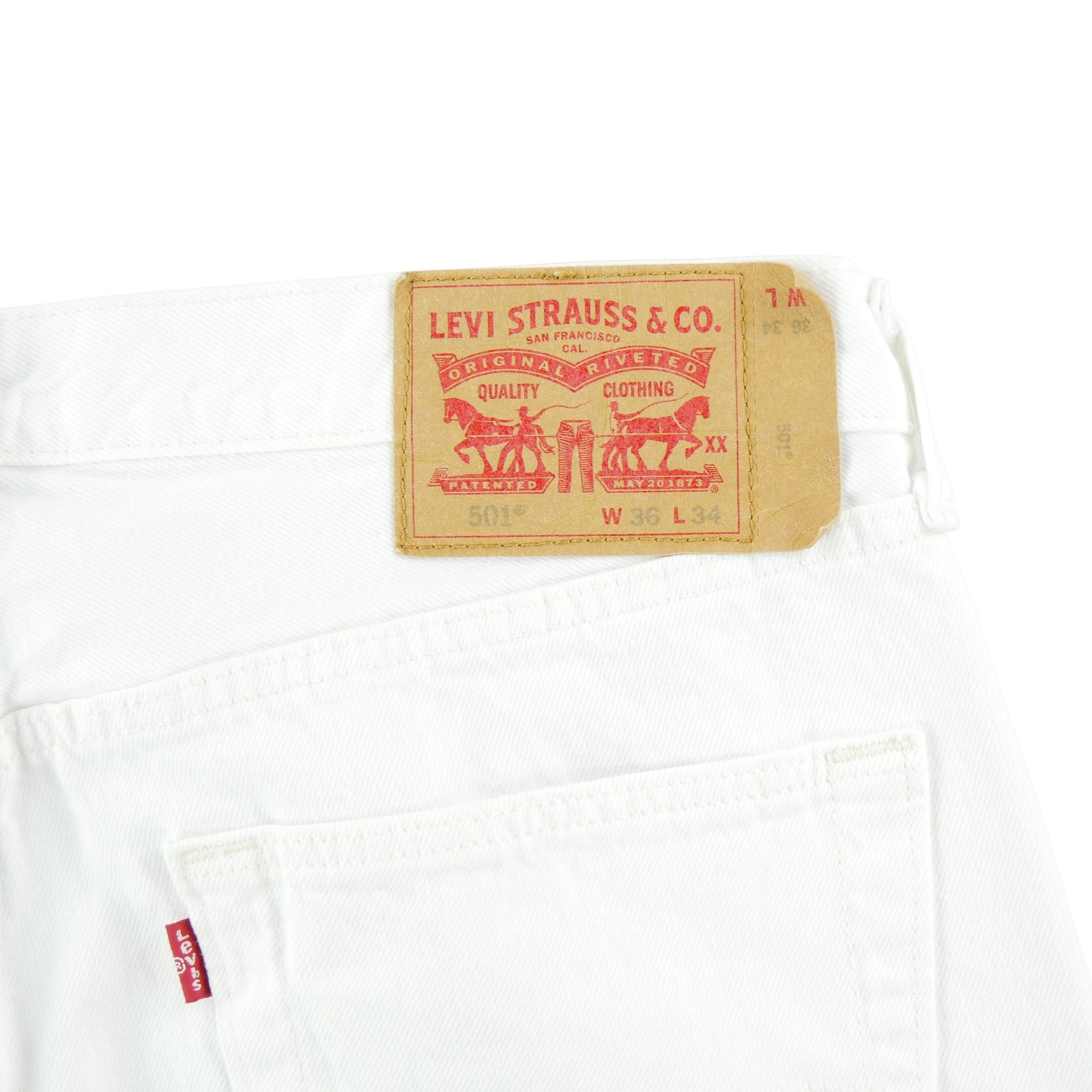 Jean Homme Levis 501 Blanc 11
