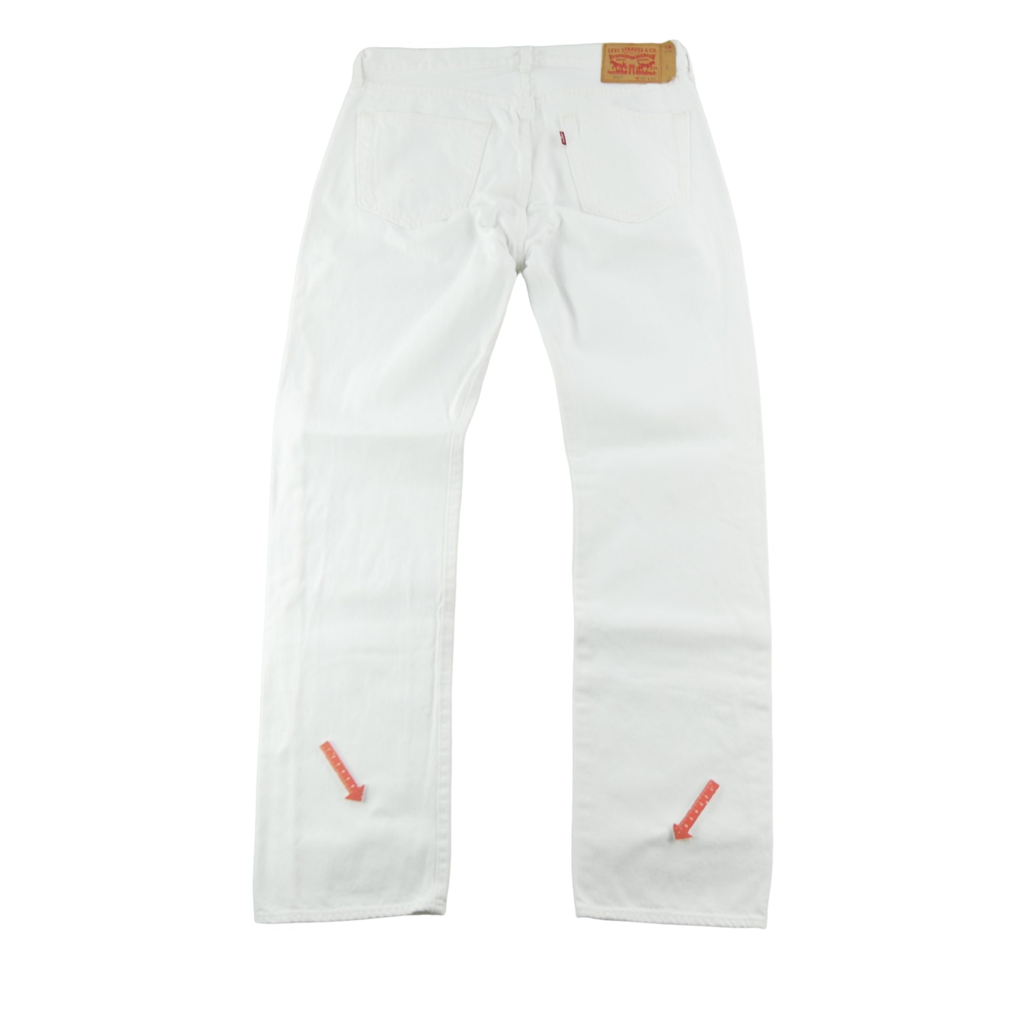 Jean Homme Levis 501 Blanc 7
