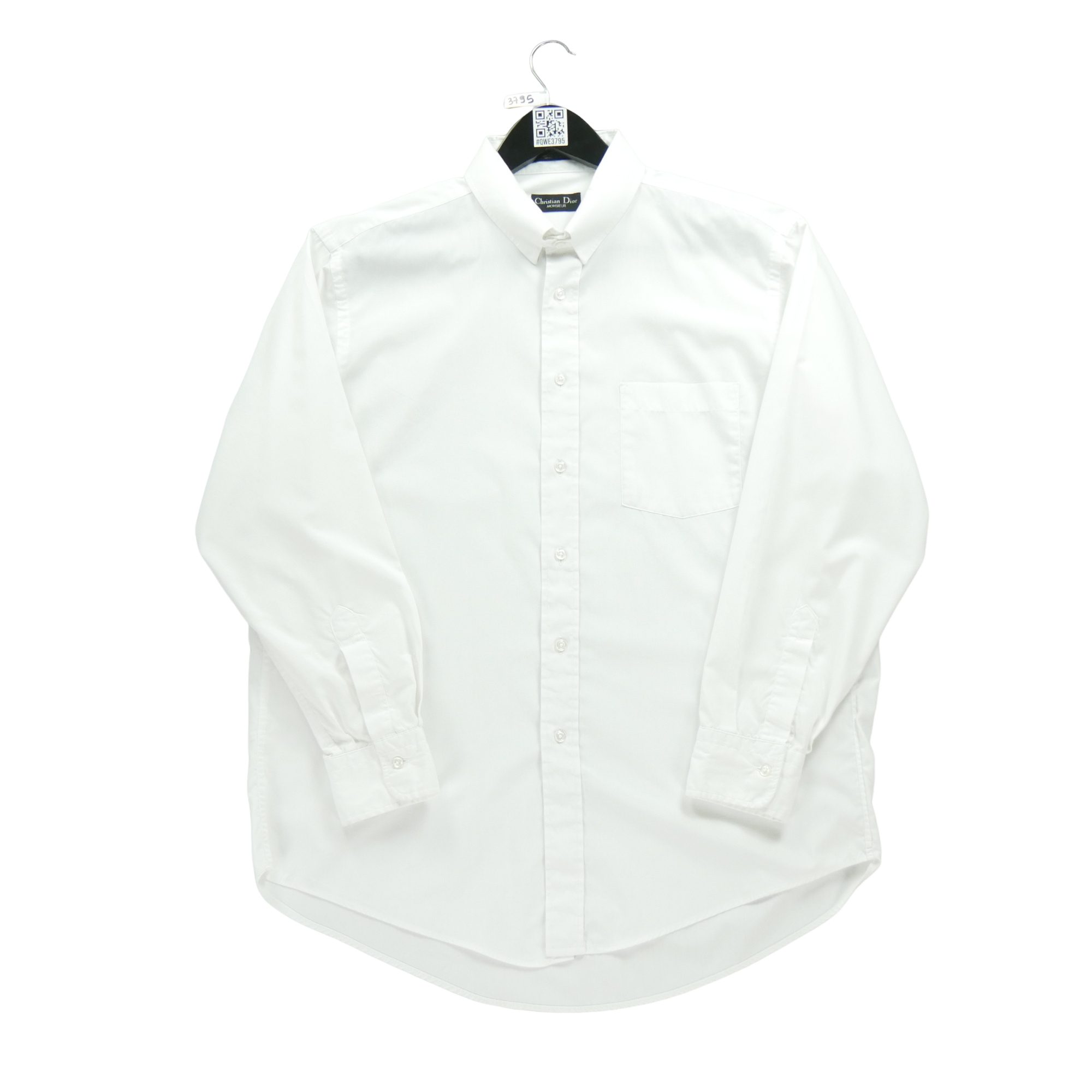 Chemise classiques Homme uni Blanc 2
