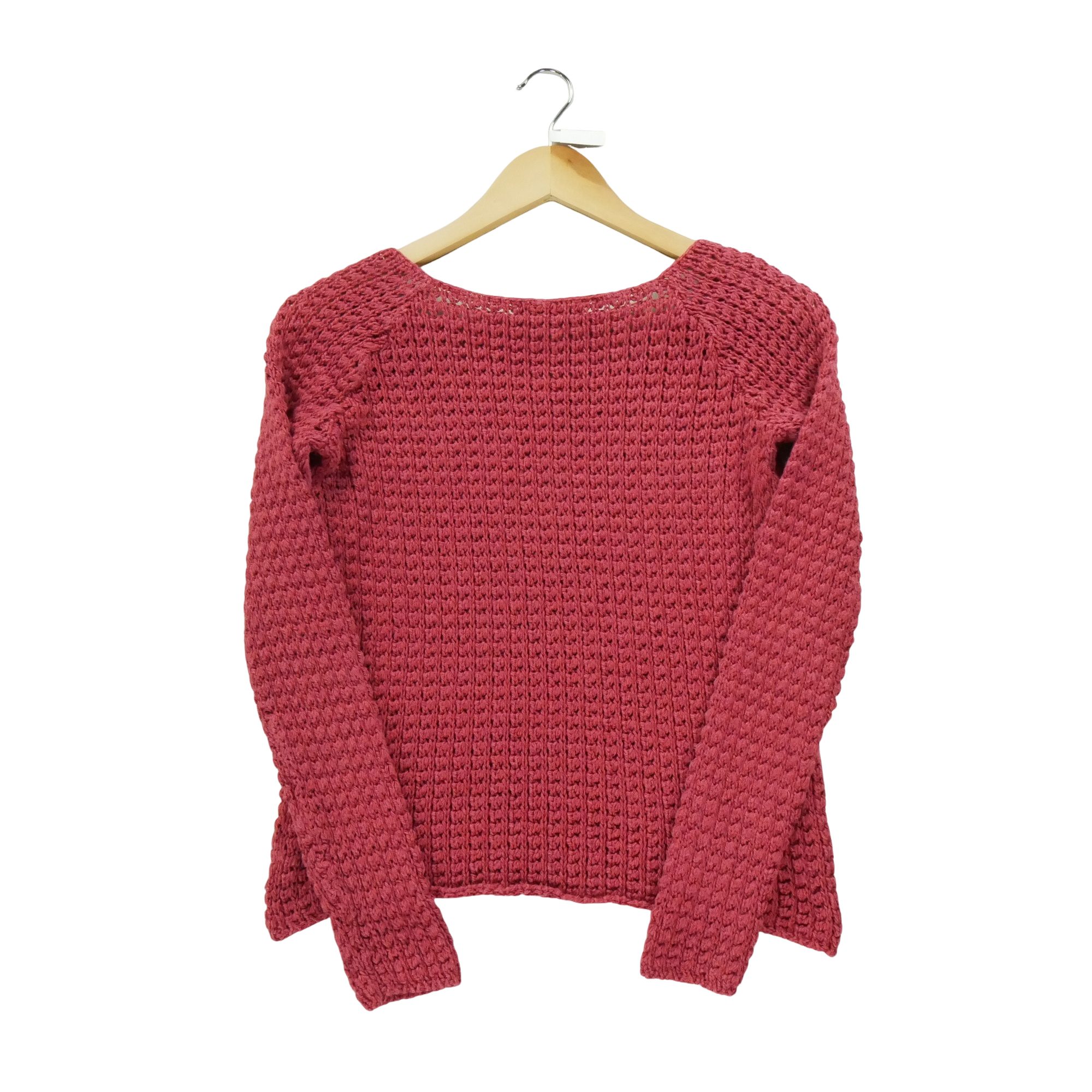 Pull Femme  en lin Rouge 2