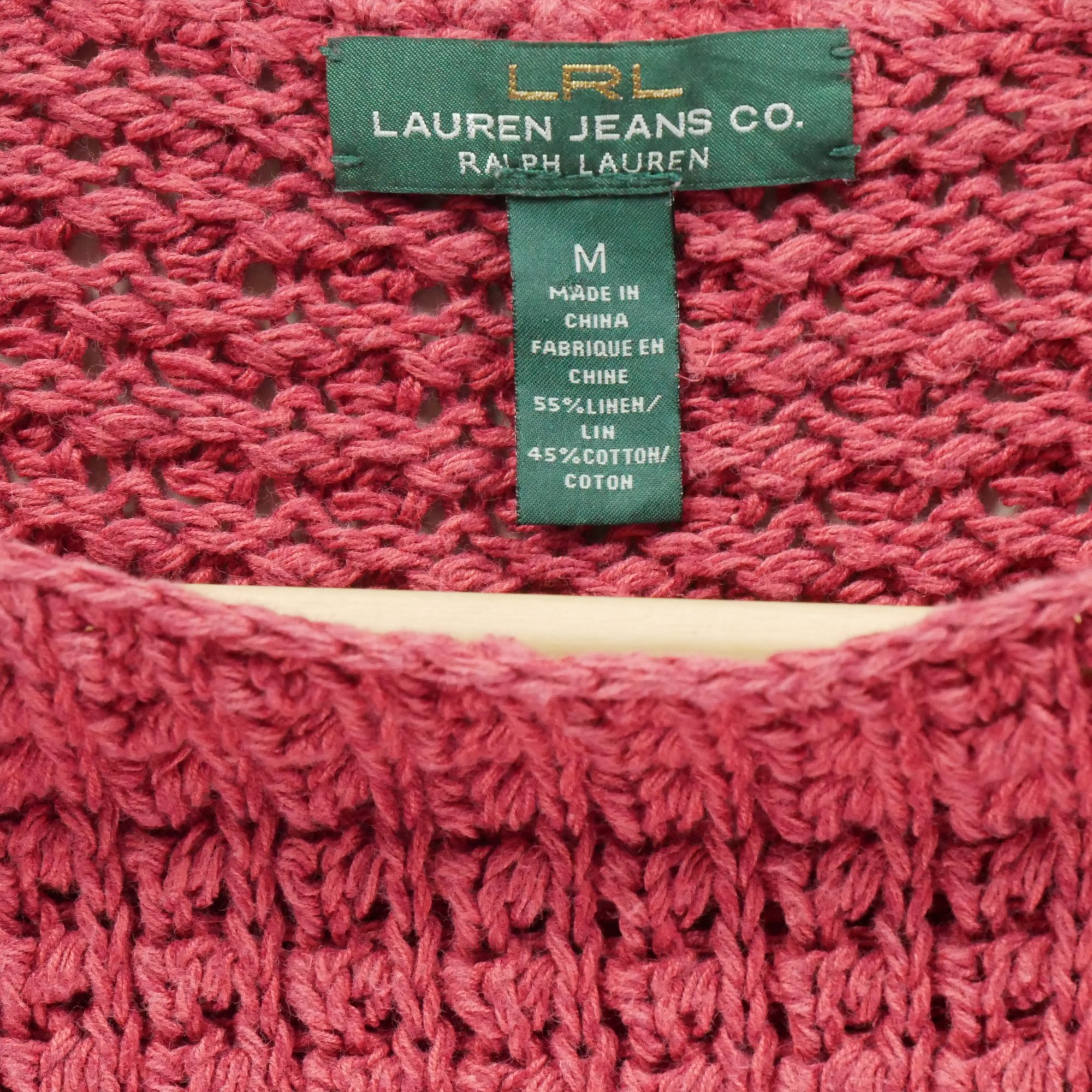 Pull Femme  en lin Rouge 4