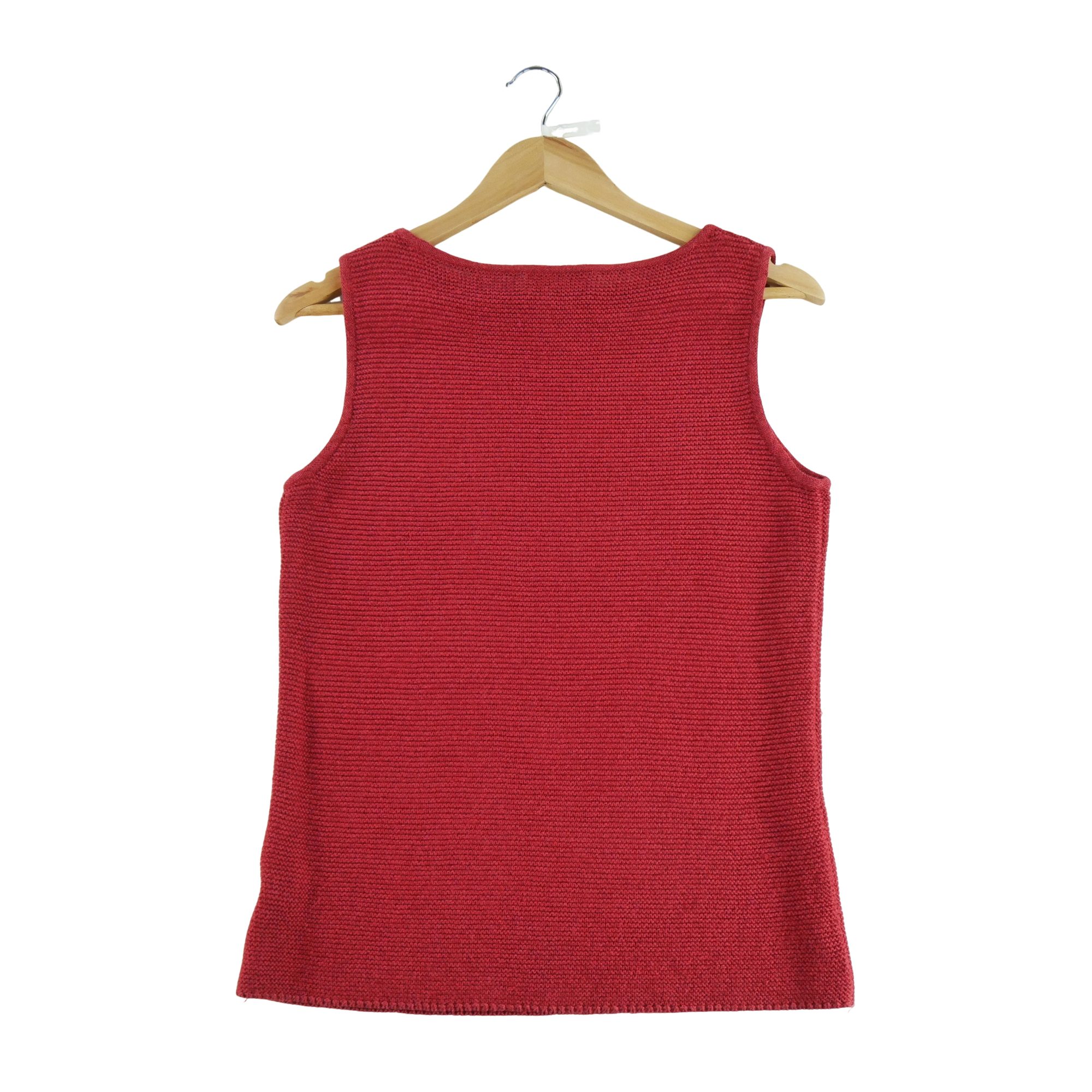 Pull Femme  en lin Rouge 2