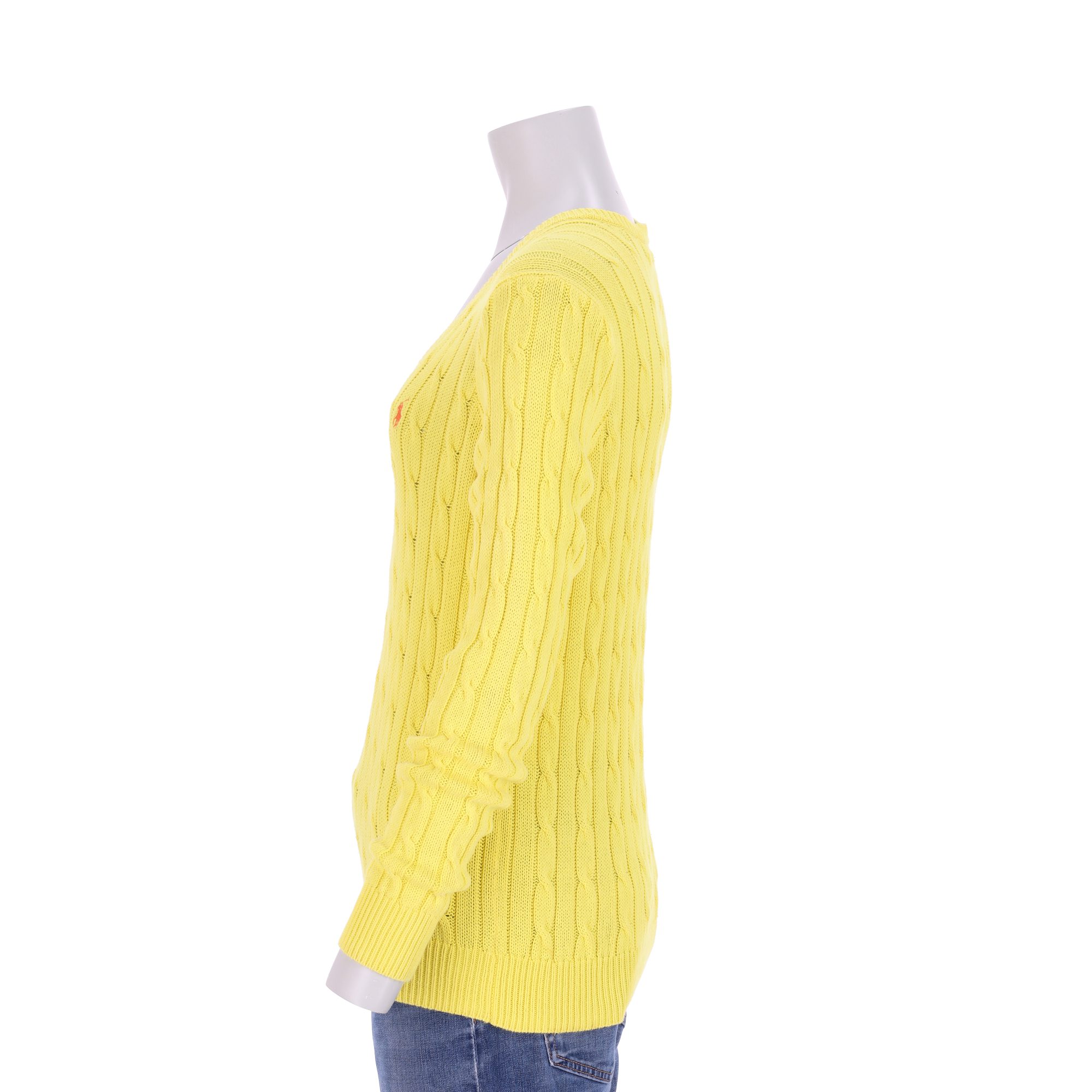 Pull Femme  Cable Knit Torsadée Jaune 3