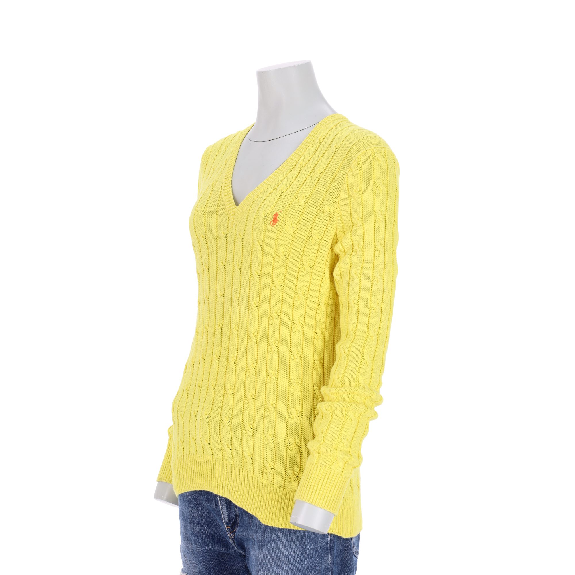 Pull Femme  Cable Knit Torsadée Jaune 4