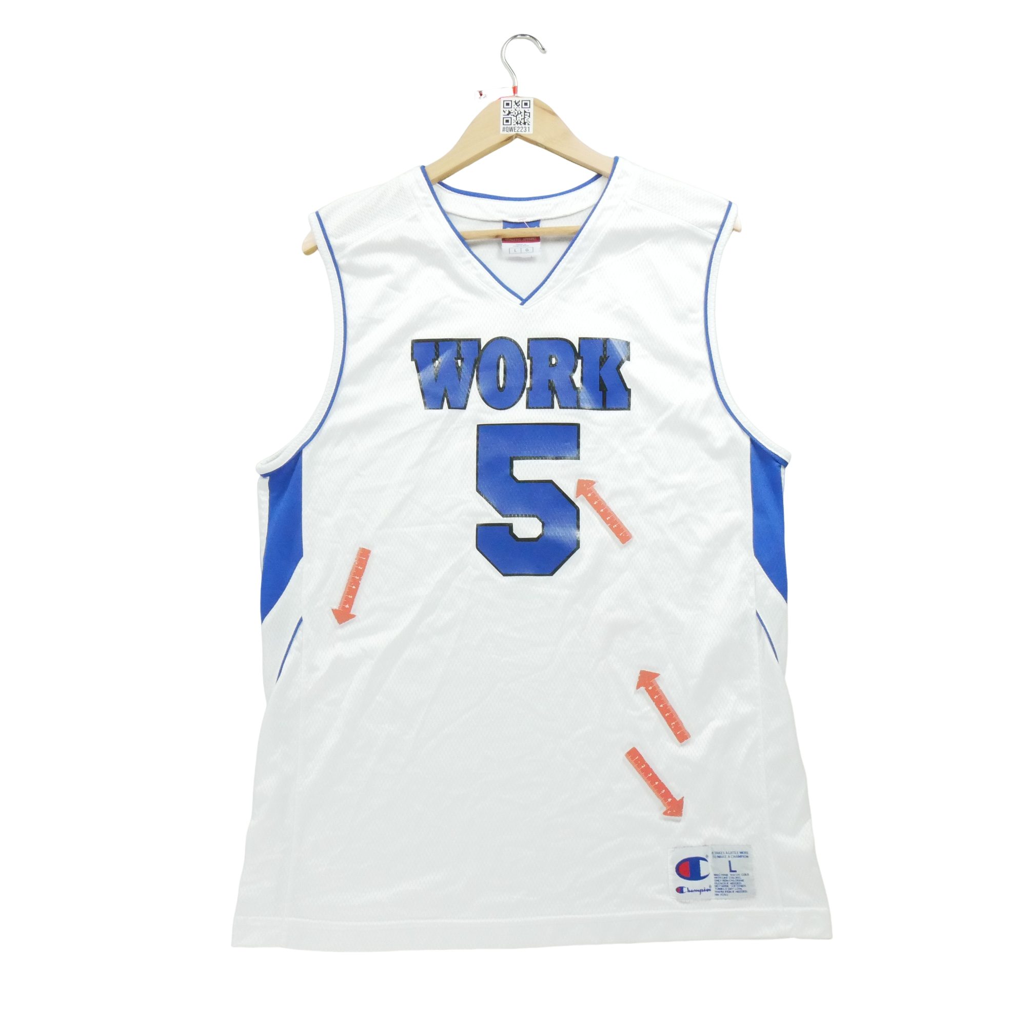 Maillot Homme  Work Basketball Blanc 4